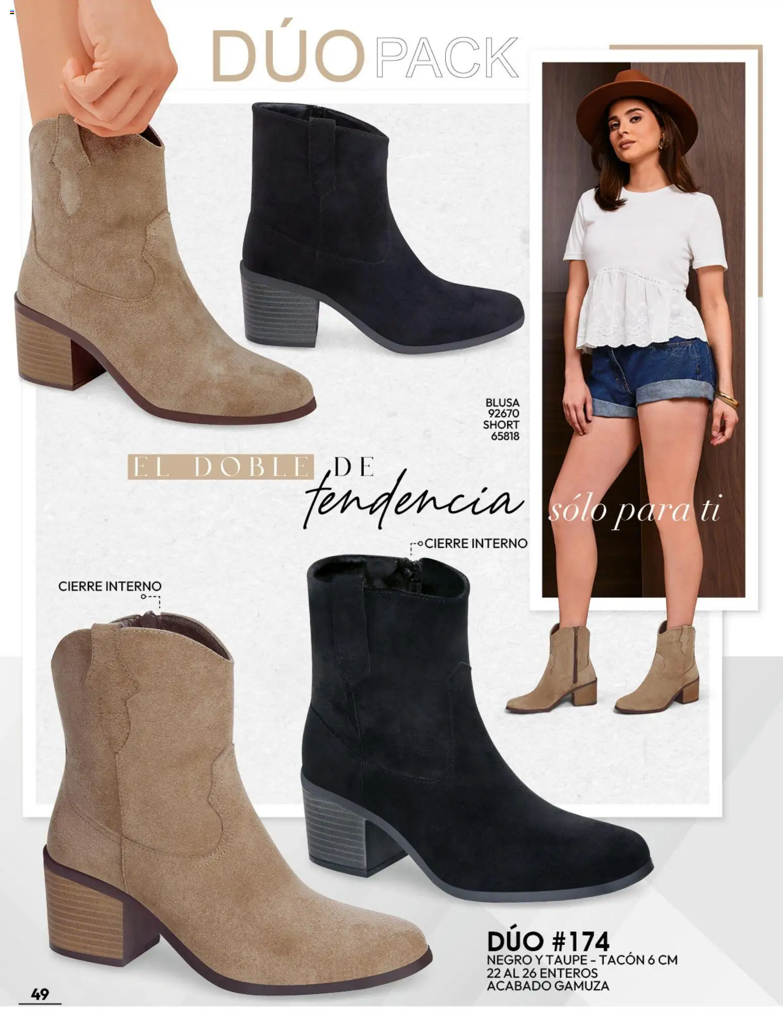 Nuevas ofertas de Cklass válidas en toda la República Mexicana desde el 08/07/2026. ¡Encuentra las mejores ofertas en Cklass catálogo Botas y botines! | Página: 50 | Productos: Blusa, Gamuza, Short