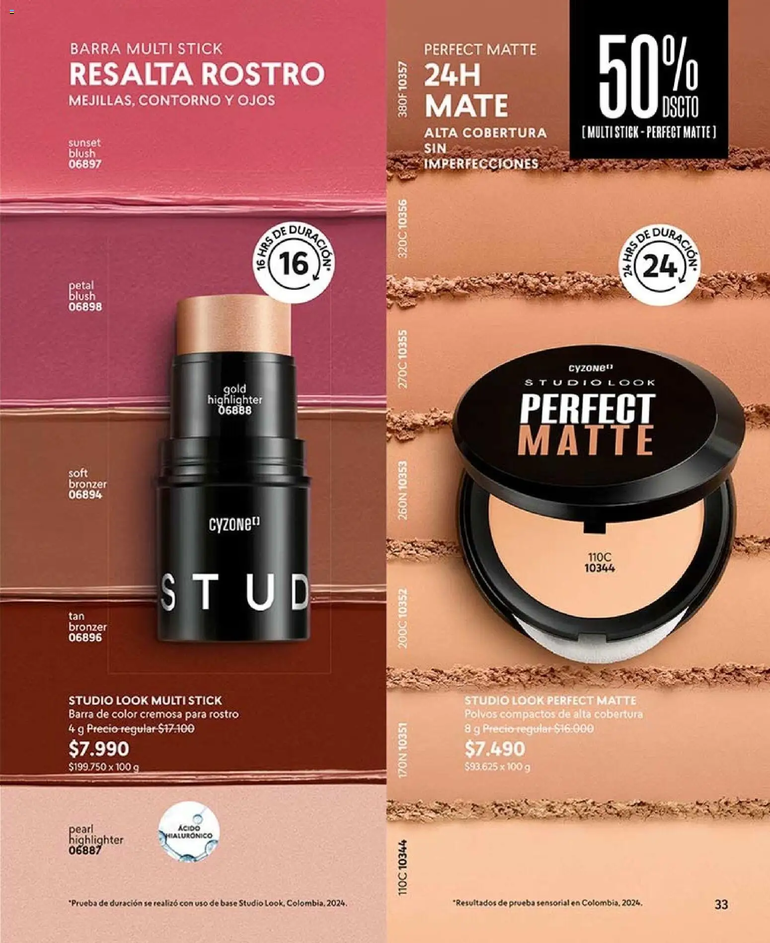 Catálogo CyZone Campaña 12 │ válido desde el 06.07.2026 | Página: 33 | Productos: Contorno, Mate, Base
