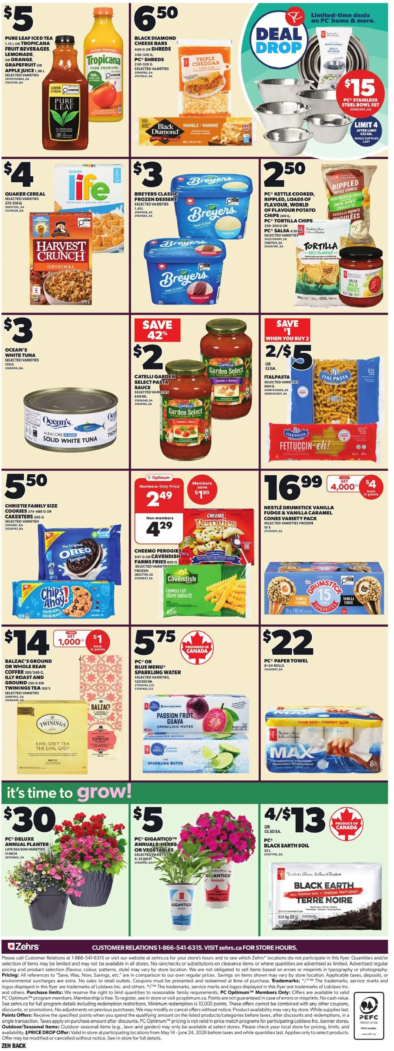 Zehrs flyer valid from 11.06.2026 | Page: 5 | Products: Sour cream, Pasta, Coffee, Juice