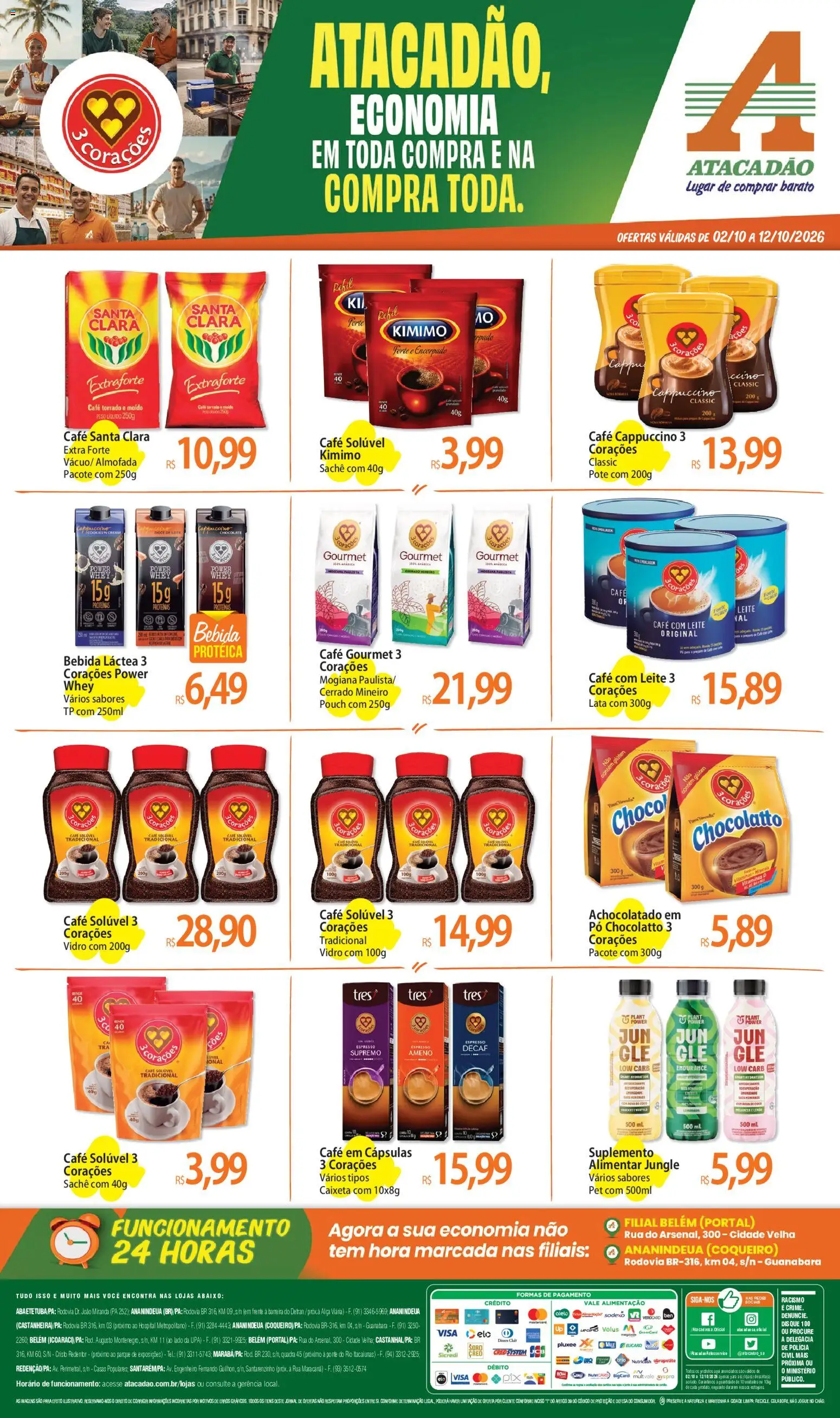 Atacadão Folheto - válido de 02/10/2026 | Página: 1 | Produtos: Cápsulas, Café, Chocolate, Café solúvel