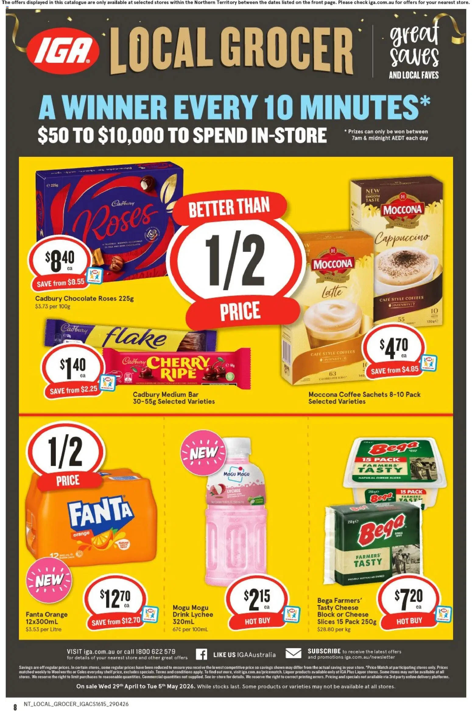 IGA catalogue - valid from 29.04.2026 | Page: 2 | Products: Shelf, Cheese, Chocolate, Moccona