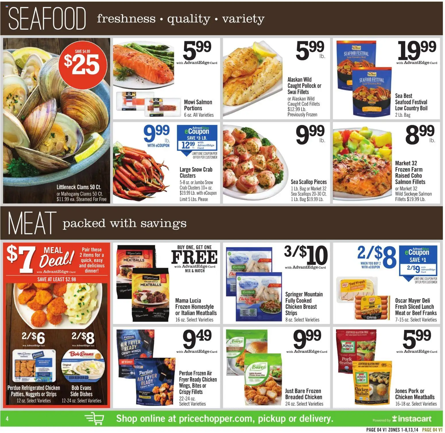 Price Chopper Weekly Ad - valid from 08/30/2026 | Page: 4 | Products: Dishes, Pork, Beef, Seafood