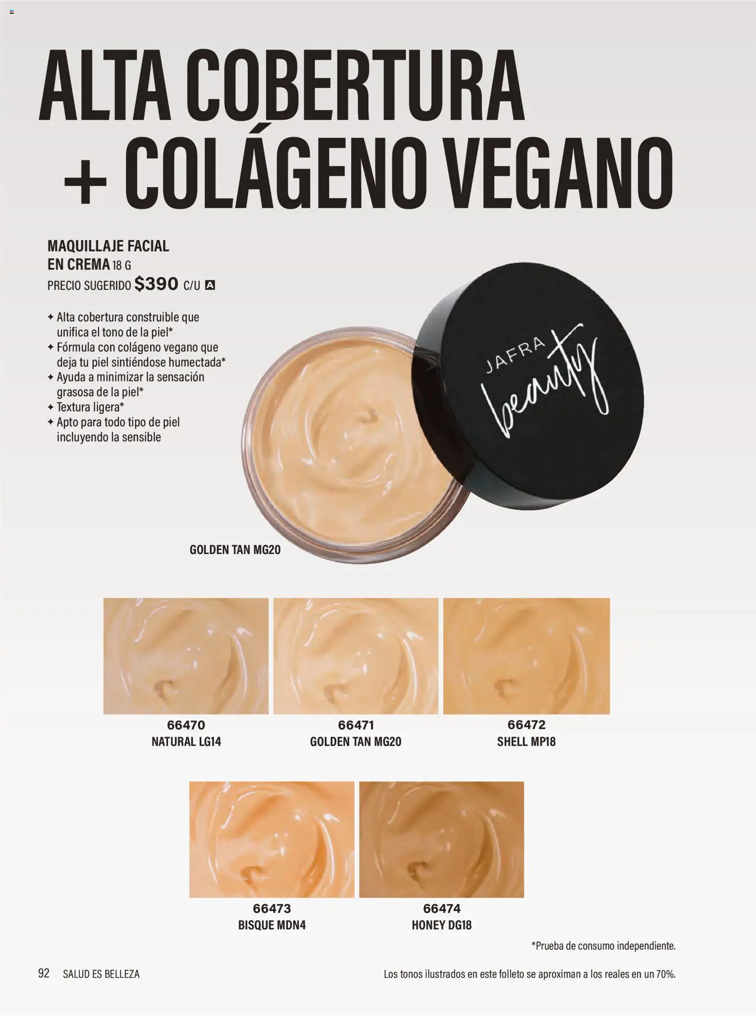 Nuevas ofertas de JAFRA válidas en toda la República Mexicana desde el 01/07/2026. ¡Encuentra las mejores ofertas en JAFRA catálogo Organizador de Ventas! | Página: 92 | Productos: Crema, Maquillaje