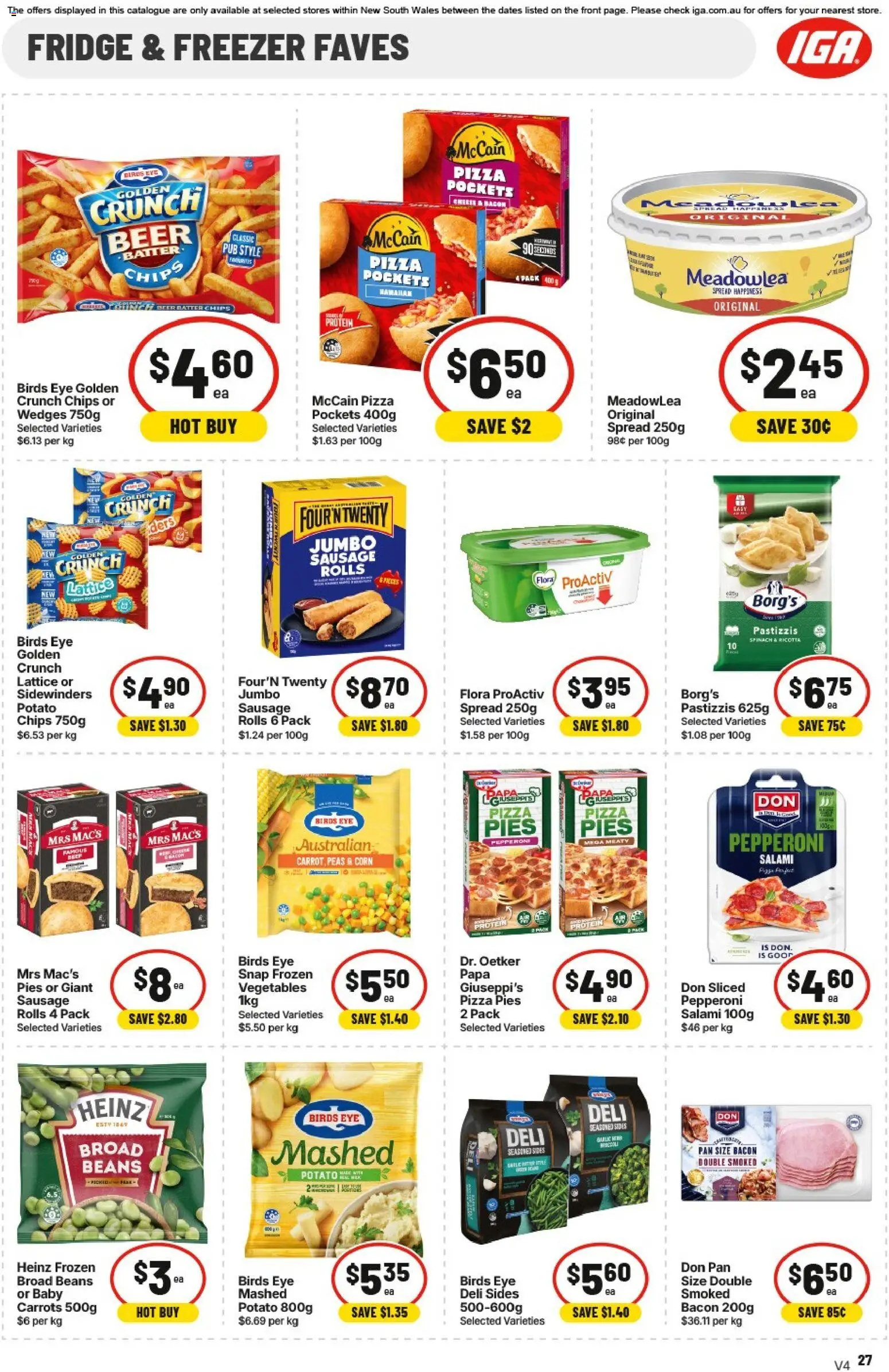IGA catalogue - valid from 25/08/2026 | Page: 30 | Products: Salami, Pizza, Chips, Beans