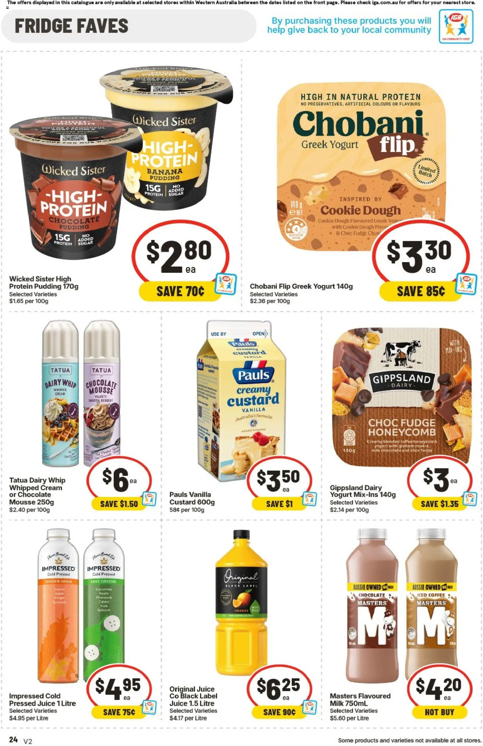 IGA catalogue - valid from 12/08/2026 | Page: 24 | Products: Yogurt, Cucumber, Pineapple, Greens