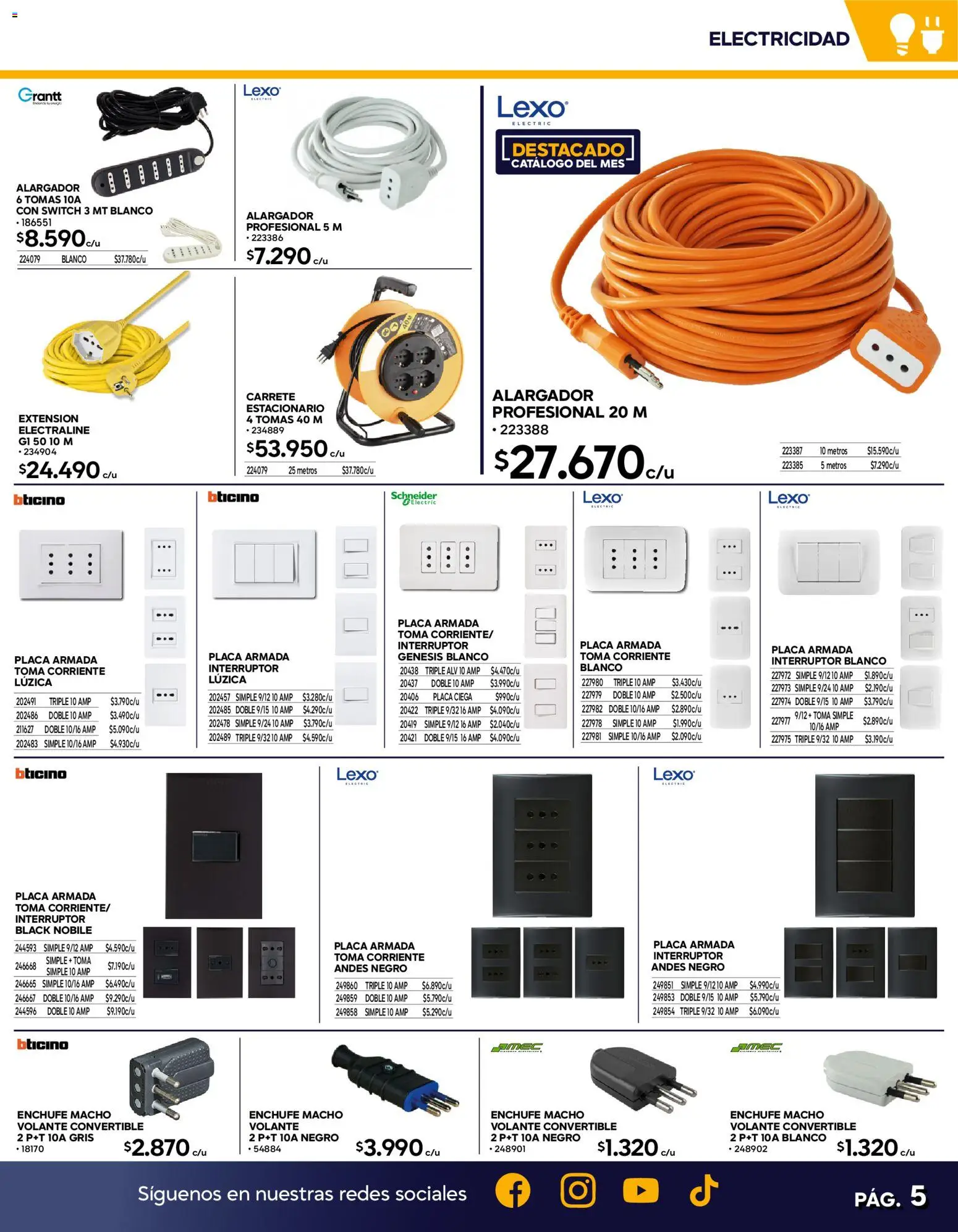 Construmart Ofertas │ válido desde el 30.06.2026 | Página: 5 | Productos: Alargador, Interruptor, Enchufe