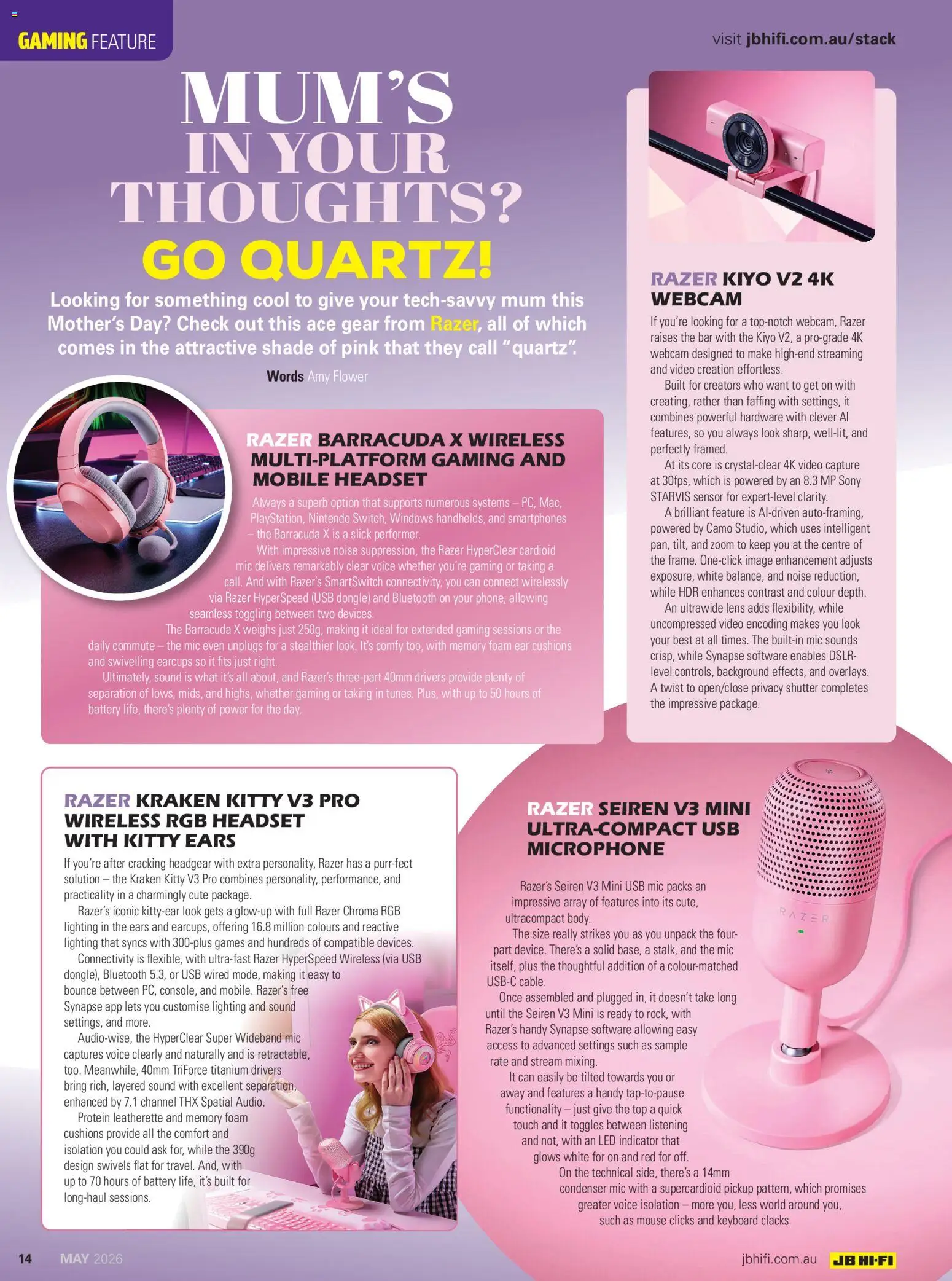 JB Hi-Fi catalogue - valid from 01.05.2026 | Page: 14 | Products: Headset, Cable, Microphone, Webcam