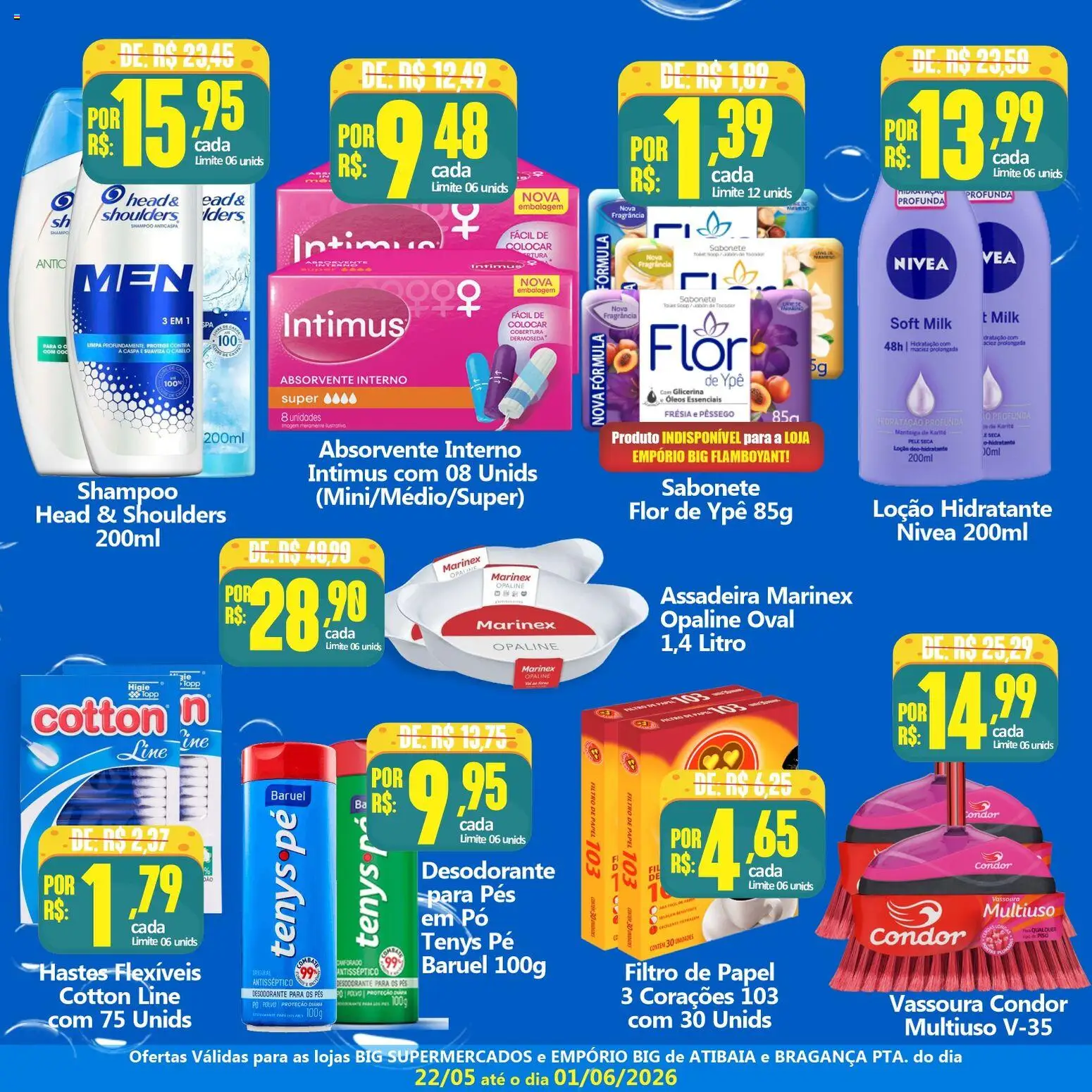 Big Supermercados Folheto - válido de 22.05.2026 | Página: 3 | Produtos: Fragrância, Piso, Sabonete, Assadeira