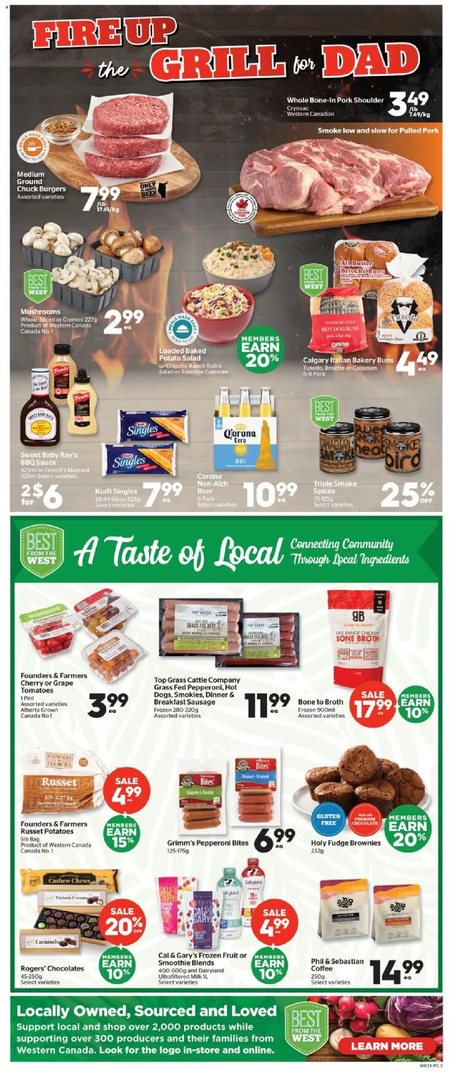 Calgary Co-op flyer valid from 18.06.2026 | Page: 3 | Products: Beef, Potatoes, Grill, Chicken