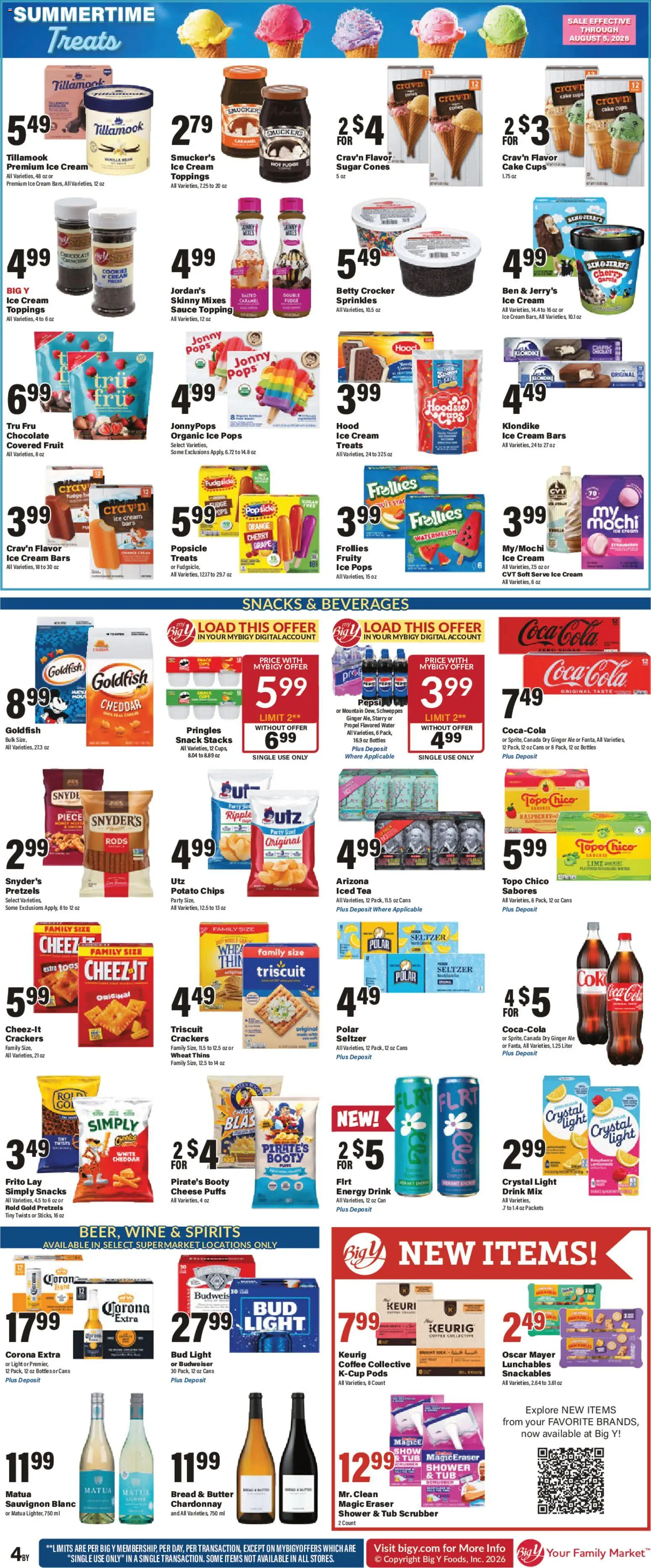 Big Y Weekly Ad - valid from 07/30/2026 | Page: 6 | Products: Ginger, Water, Sauce, Watermelon