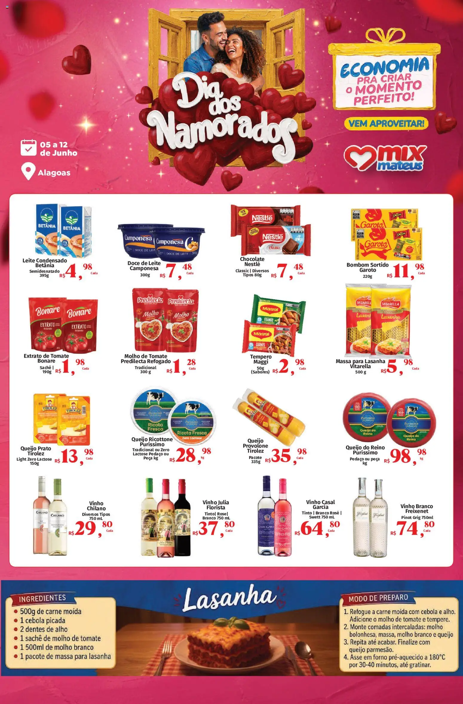 Mateus Folheto - válido de 05.06.2026 | Página: 1 | Produtos: Cebola, Queijo, Bombom, Doce de leite