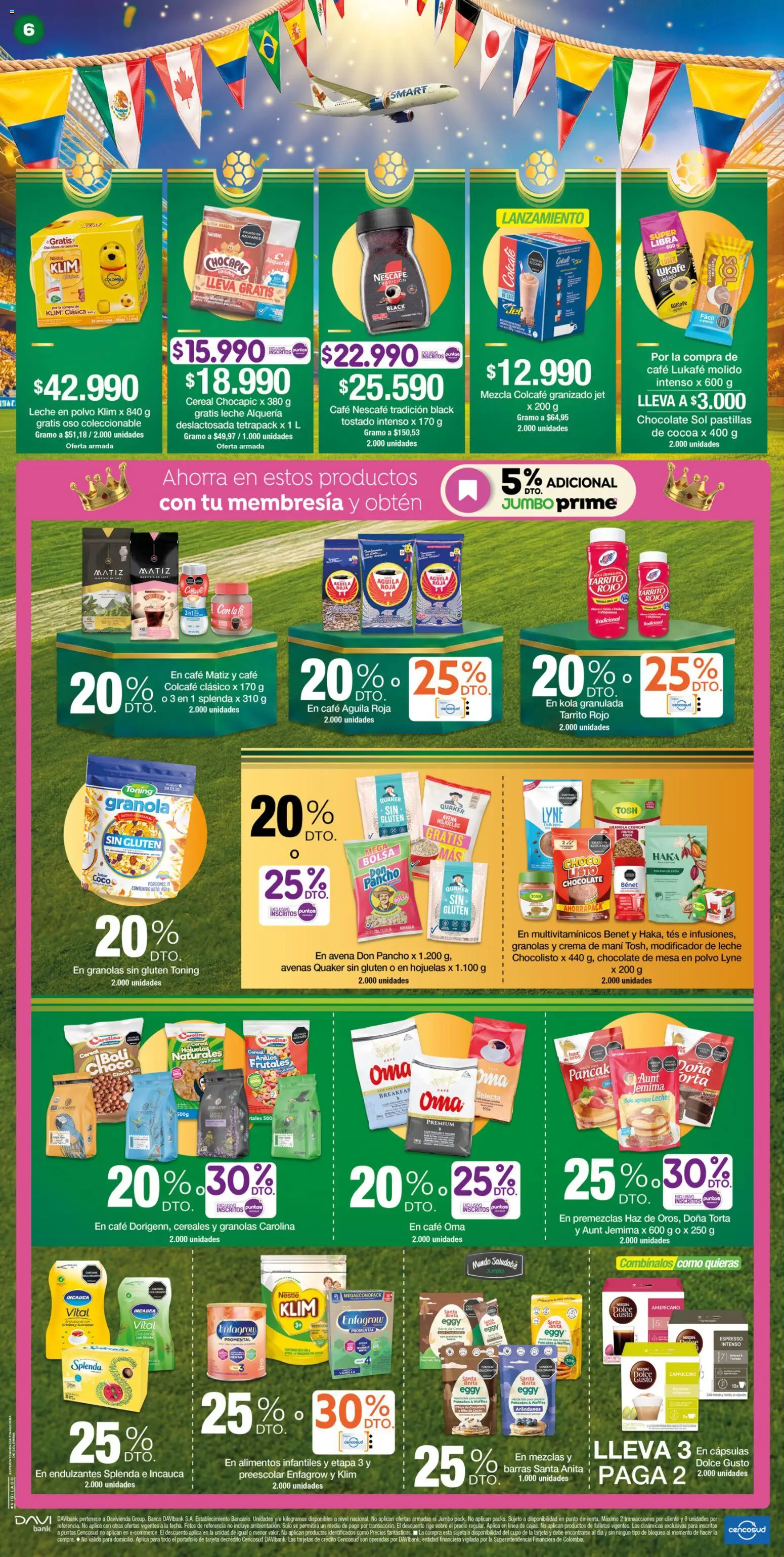 Jumbo revista - valida desde el 25/06/2026 | Página: 6 | Productos: Crema, Endulzantes, Bolsa, Polvo