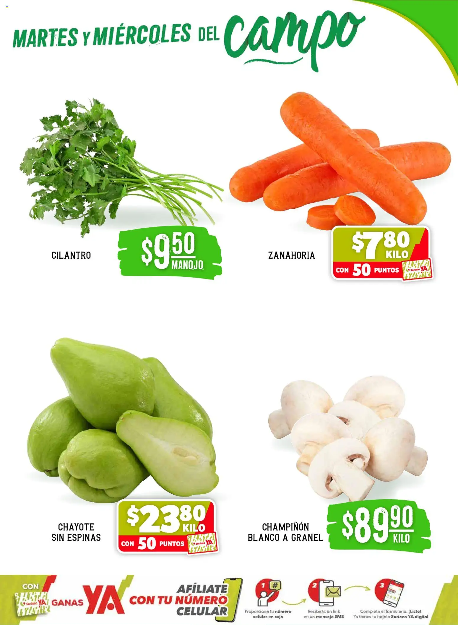 Nuevas ofertas de Soriana válidas en toda la República Mexicana desde el 05.05.2026. ¡Encuentra las mejores ofertas en Soriana Martes y Miércoles del Campo Súper: Ver, Tab, Chis, Camp, Yuc y Q. Roo! | Página: 3 | Productos: Caja, Zanahoria