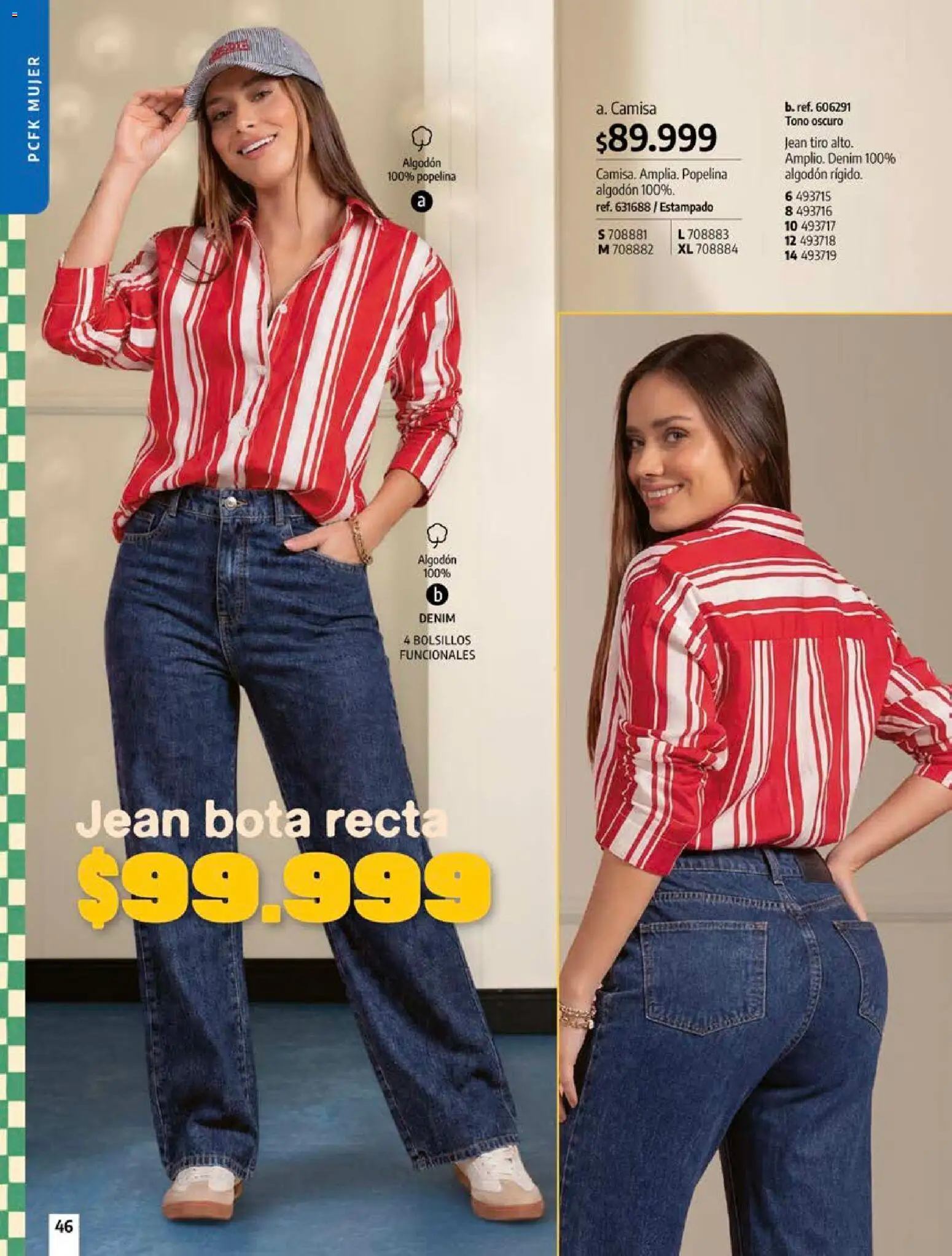 Pacifika revista - valida desde el 18/09/2026 | Página: 46 | Productos: Algodón, Bolsillos, Jean, Camisa