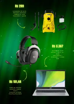 Mercado Livre - Ofertas atuais - Pré-Visualização do folheto da loja Mercado Livre, válido de 04/08/2026 | Página: 2 | Produtos: Notebook, Headset, Fone de ouvido, Lavadora de alta pressão