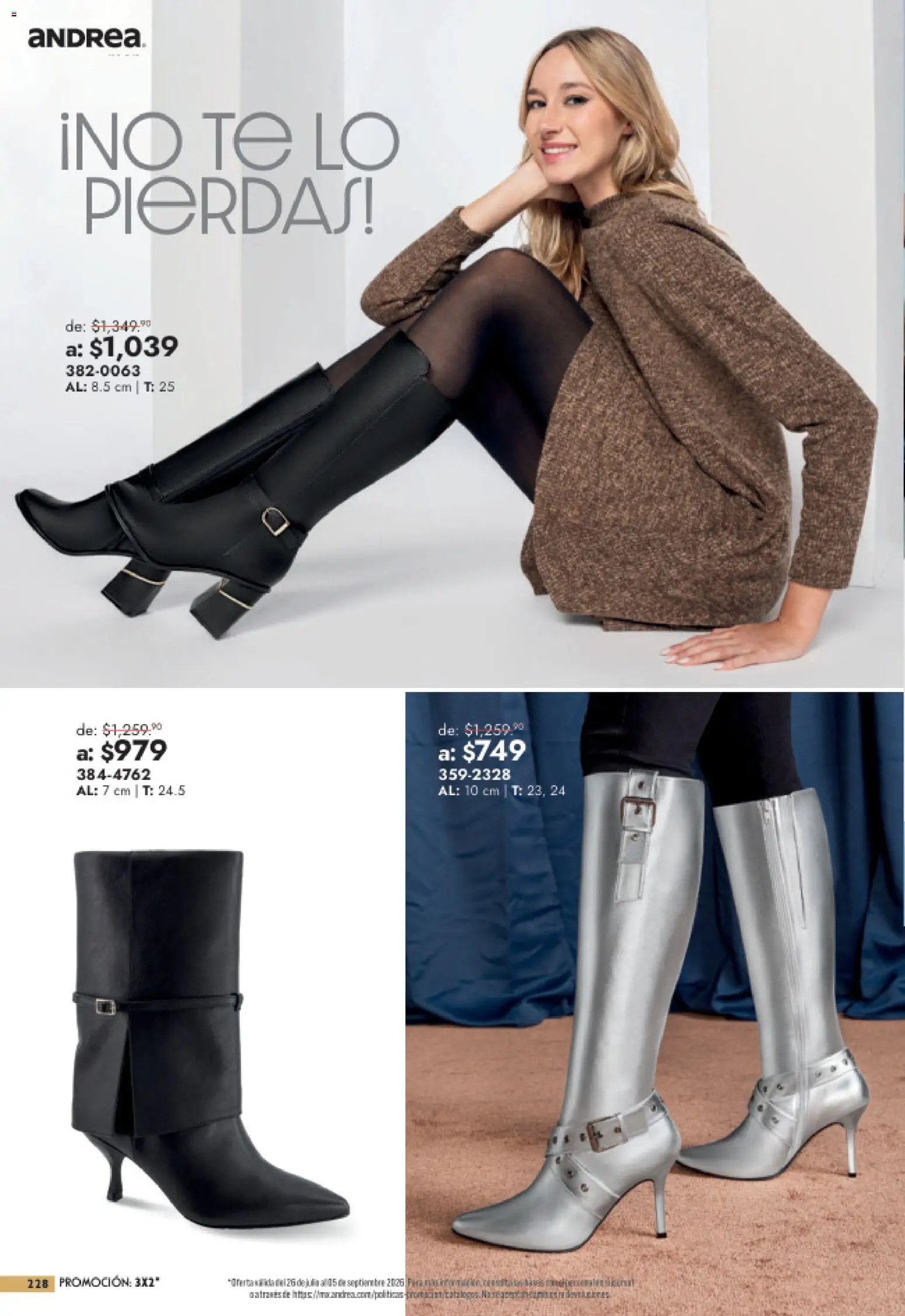 Nuevas ofertas de Andrea válidas en toda la República Mexicana desde el 26/07/2026. ¡Encuentra las mejores ofertas en Andrea catálogo Outlet! | Página: 228