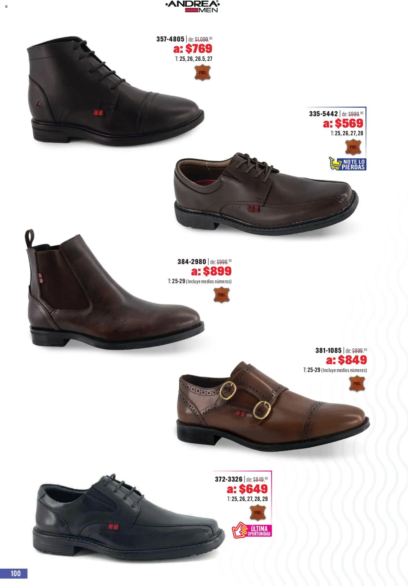 Nuevas ofertas de Andrea válidas en toda la República Mexicana desde el 03.05.2026. ¡Encuentra las mejores ofertas en Andrea catálogo Outlet! | Página: 100