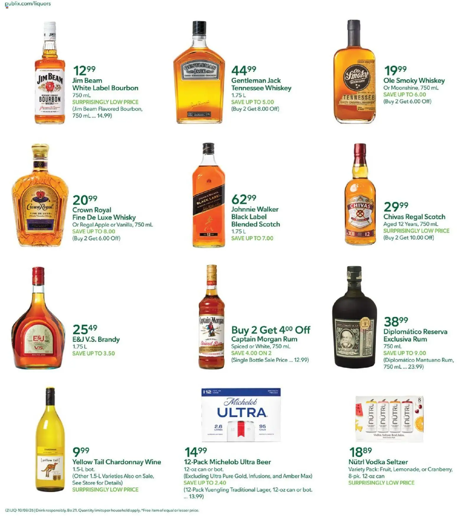 Publix Liquor Ad - valid from 10/08/2026 | Page: 2