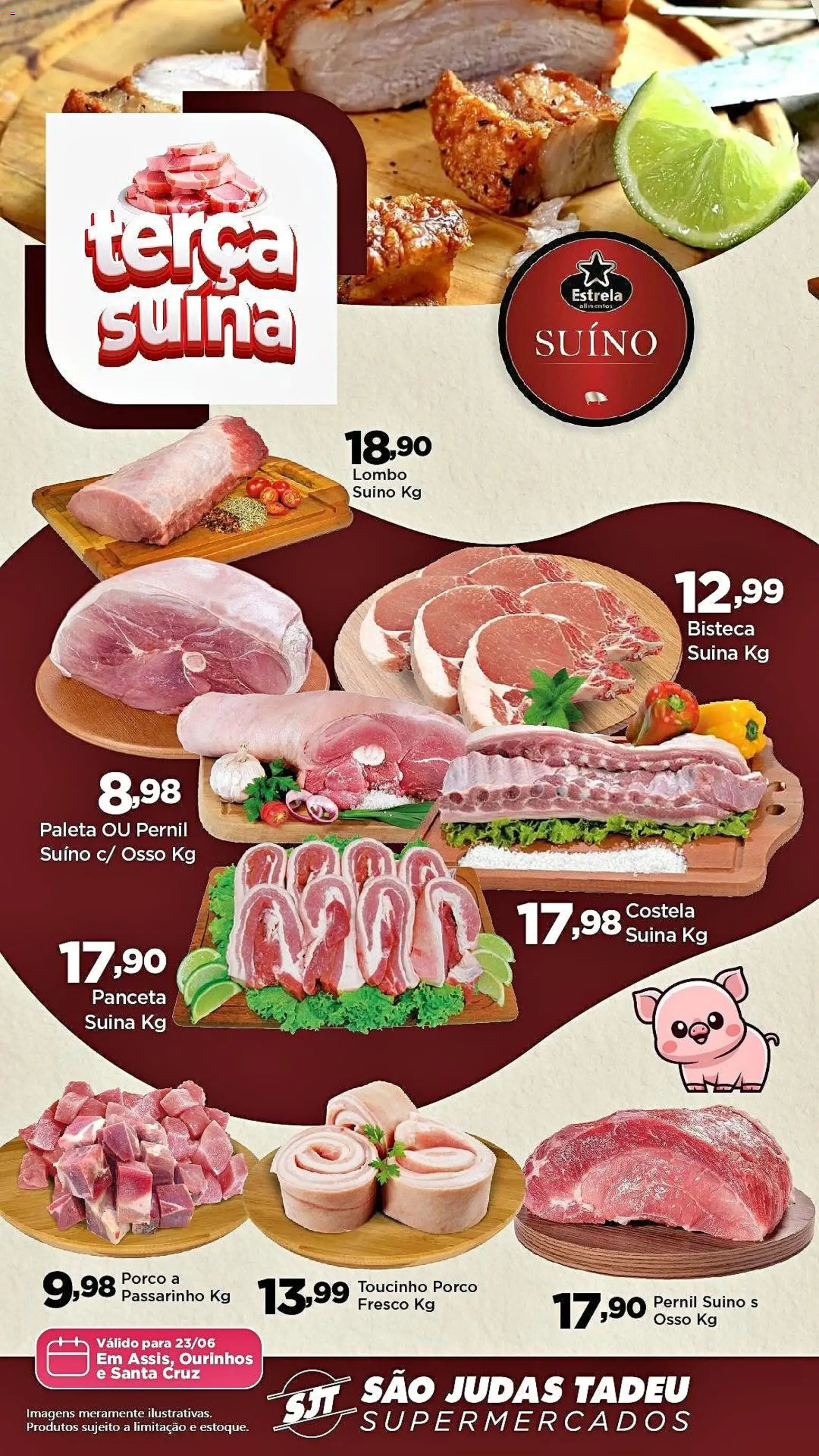 São Judas Tadeu Folheto - válido de 23/06/2026 | Página: 1 | Produtos: Lombo, Pernil