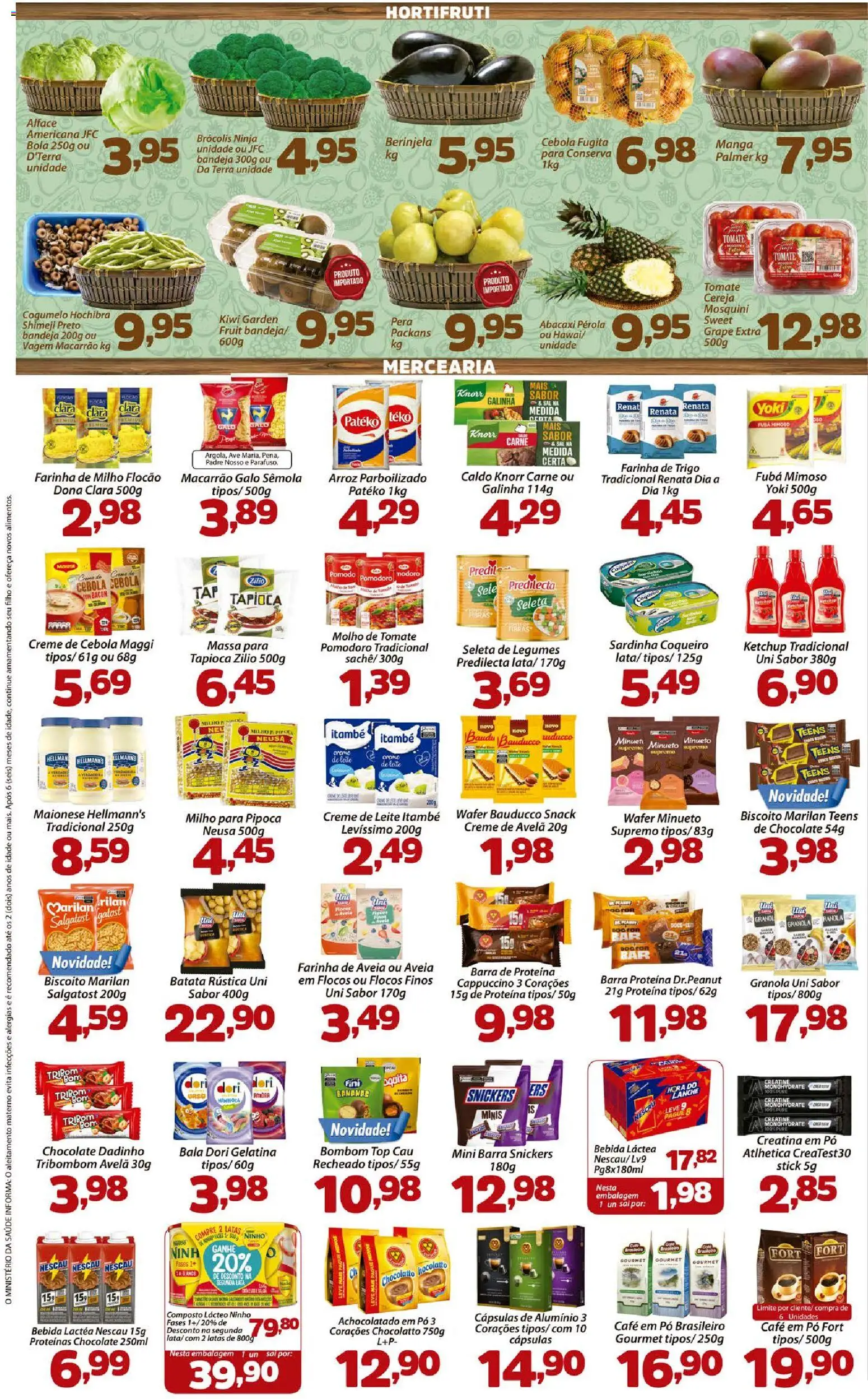 Confiança Folheto - válido de 18/08/2026 | Página: 2 | Produtos: Biscoito, Flocos, Bandeja, Barra de proteína