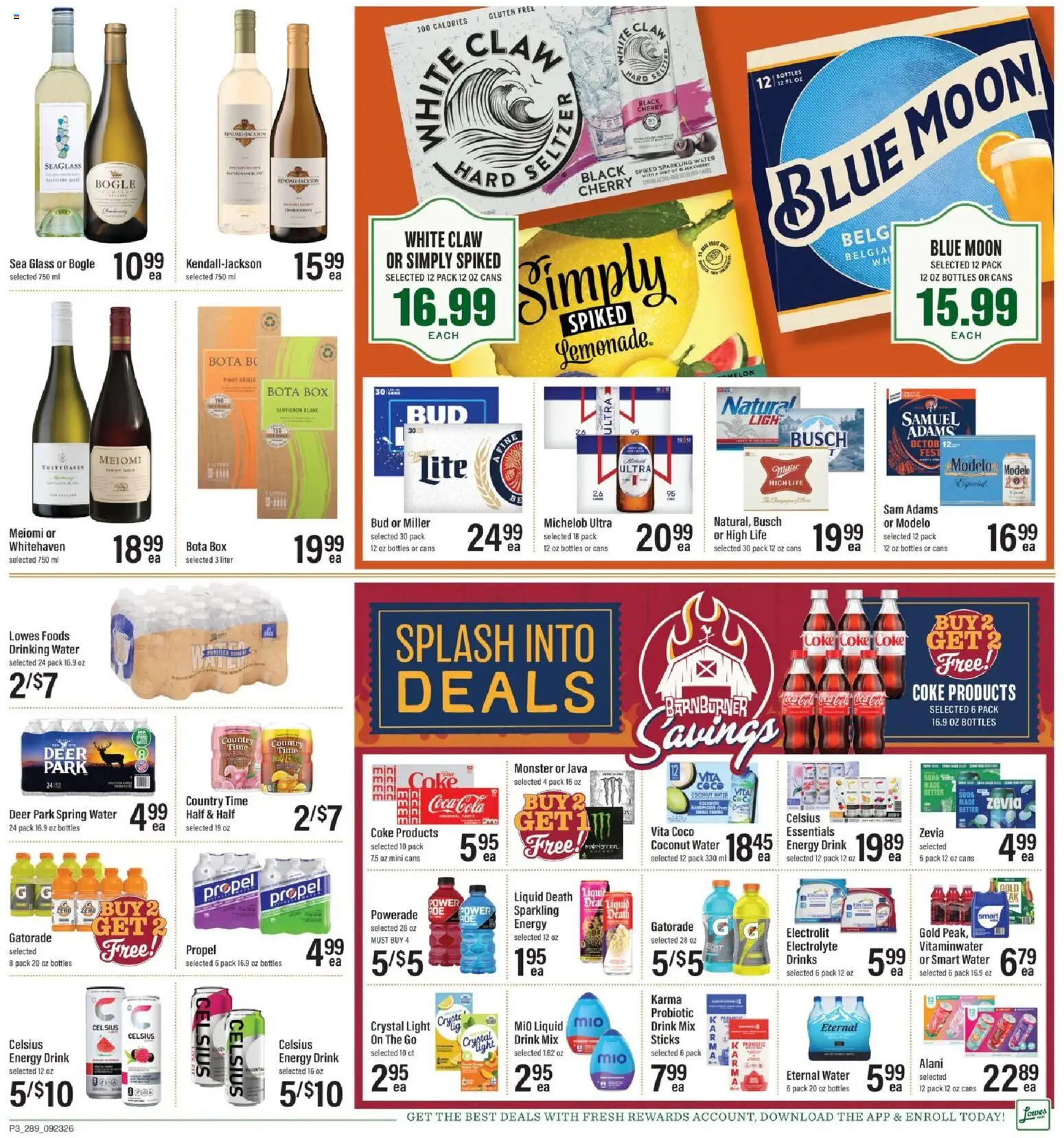 Lowes Foods Weekly Ad - valid from 09/23/2026 | Page: 3 | Products: Spring water, Water, Melon, Coconut