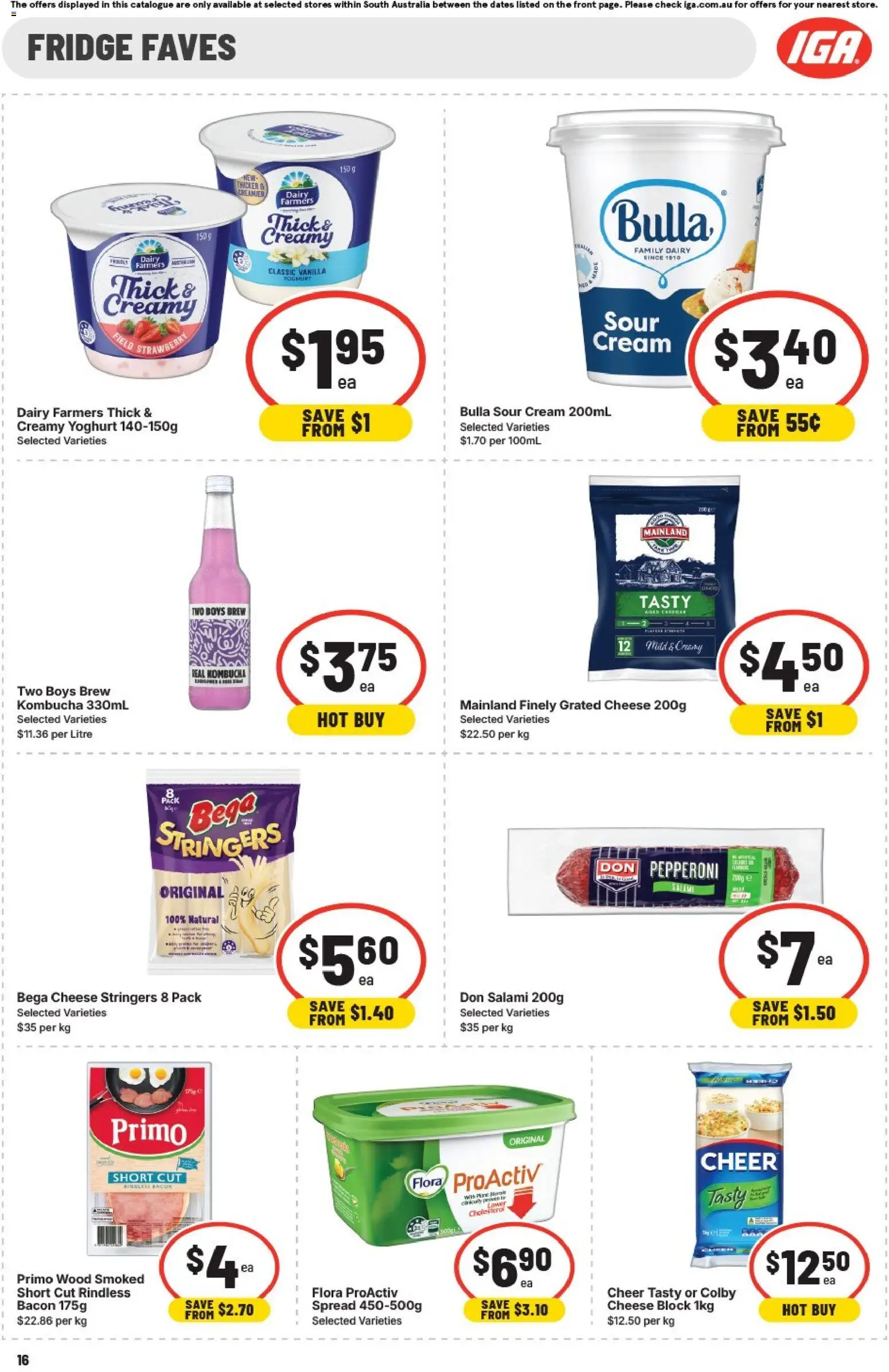 IGA catalogue - valid from 20.05.2026 | Page: 13 | Products: Cheese, Yoghurt, Sour cream, Fridge