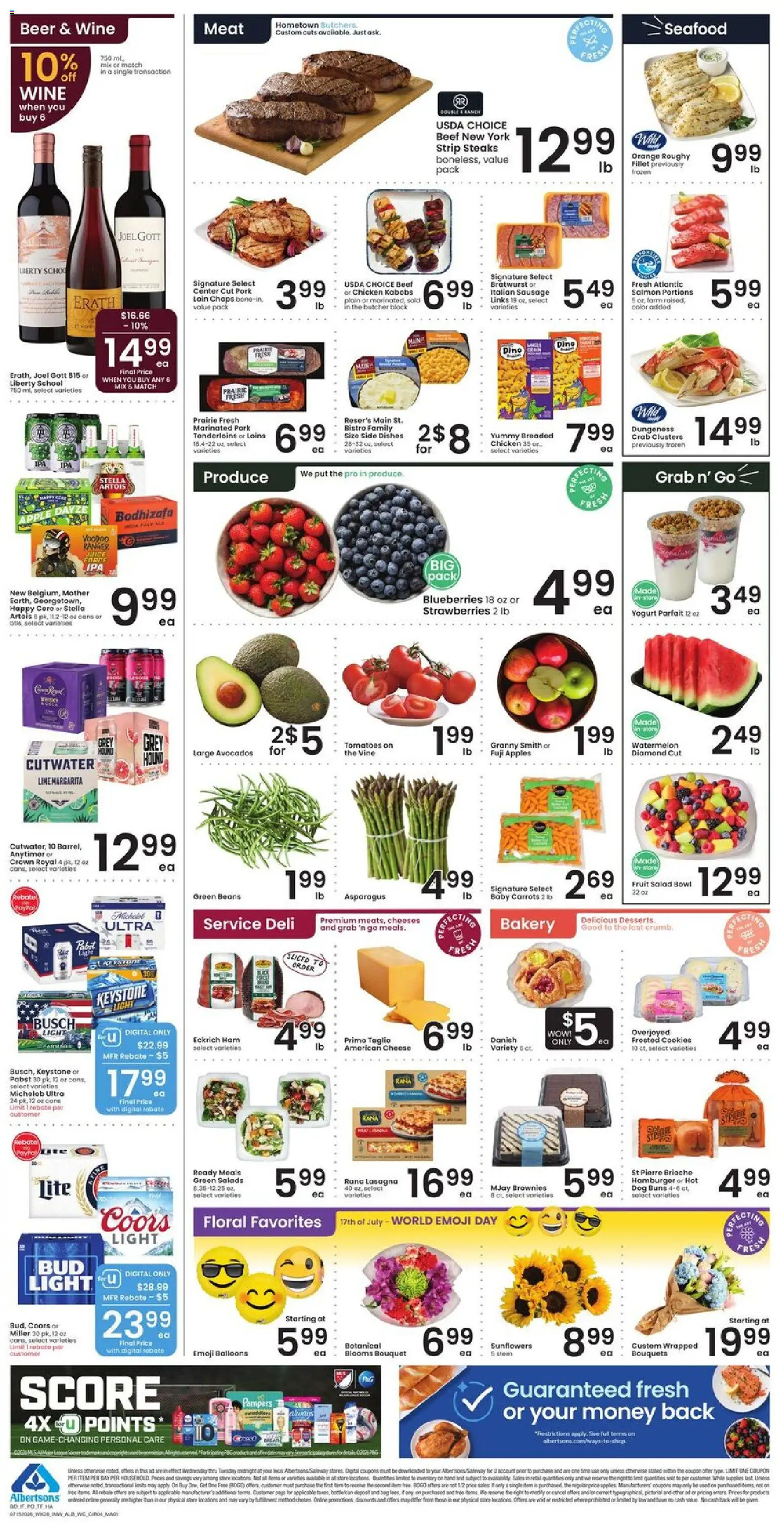 Albertsons Weekly Ad - valid from 07/15/2026 | Page: 7 | Products: Apples, Salad, Sausage, Game
