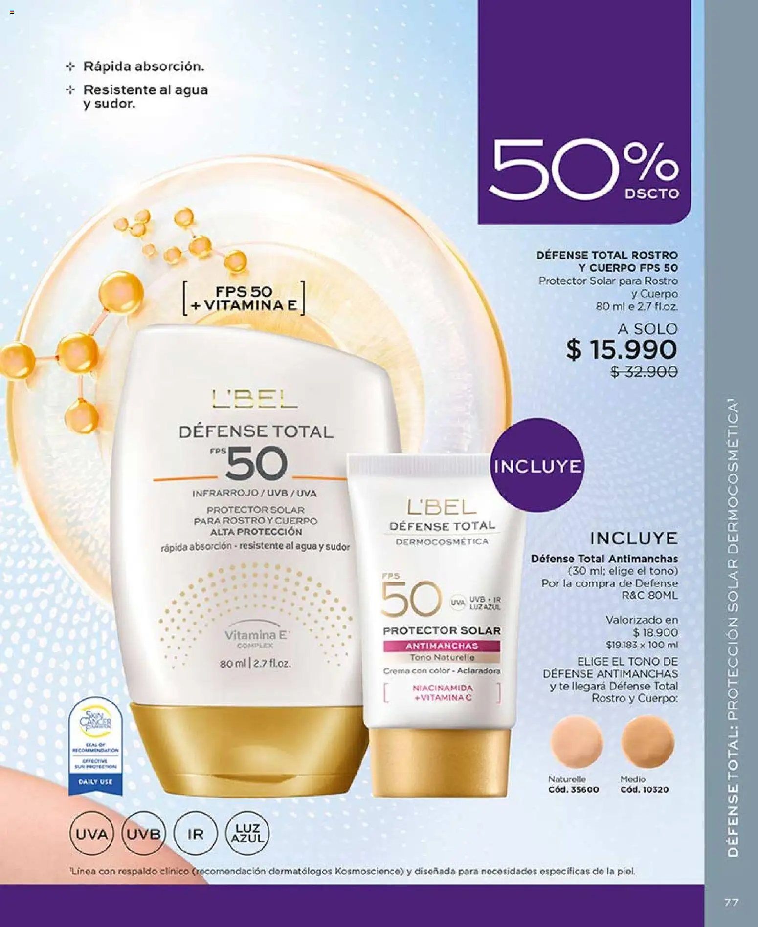 Catálogo L'Bel Campaña 9 │ válido desde el 17.05.2026 | Página: 77 | Productos: Uva, Protector solar, Té, Crema