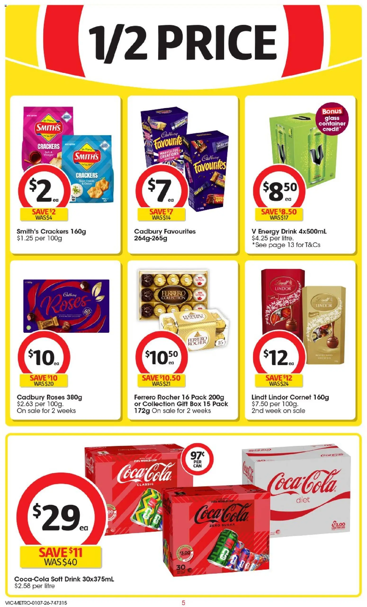 Coles catalogue - valid from 01/07/2026 | Page: 5 | Products: Dairy, Sour cream, Sugar, Vinegar