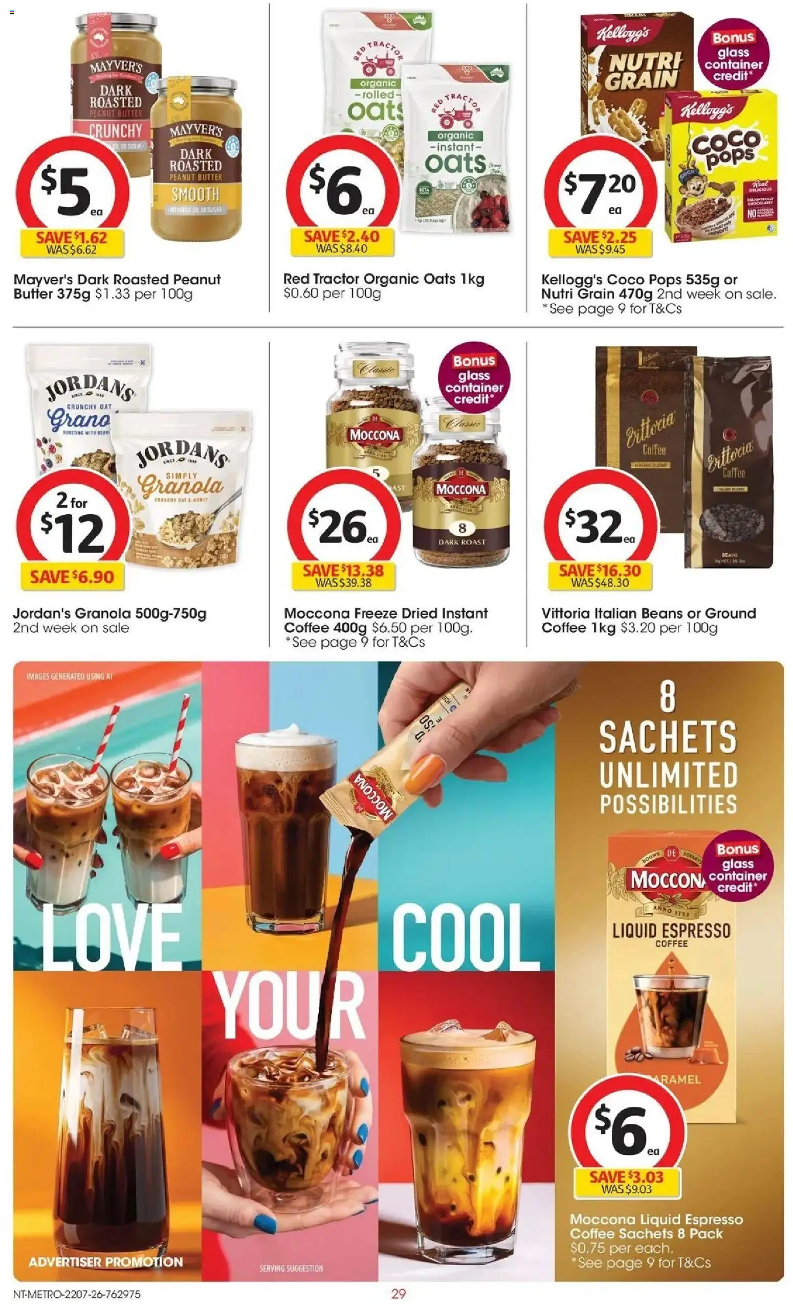 Coles catalogue - valid from 22/07/2026 | Page: 29 | Products: Oil, Honey, Oats, Cereal