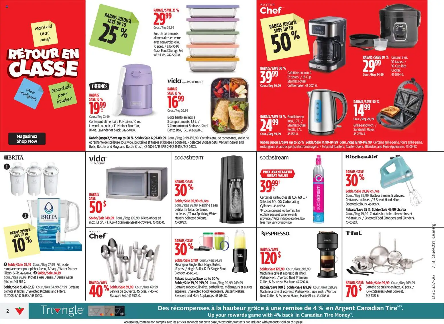 Canadian Tire flyer valid from Sep 10, 2026 | Page: 2 | Products: Rice, Vacuum sealer, Food, Coffee