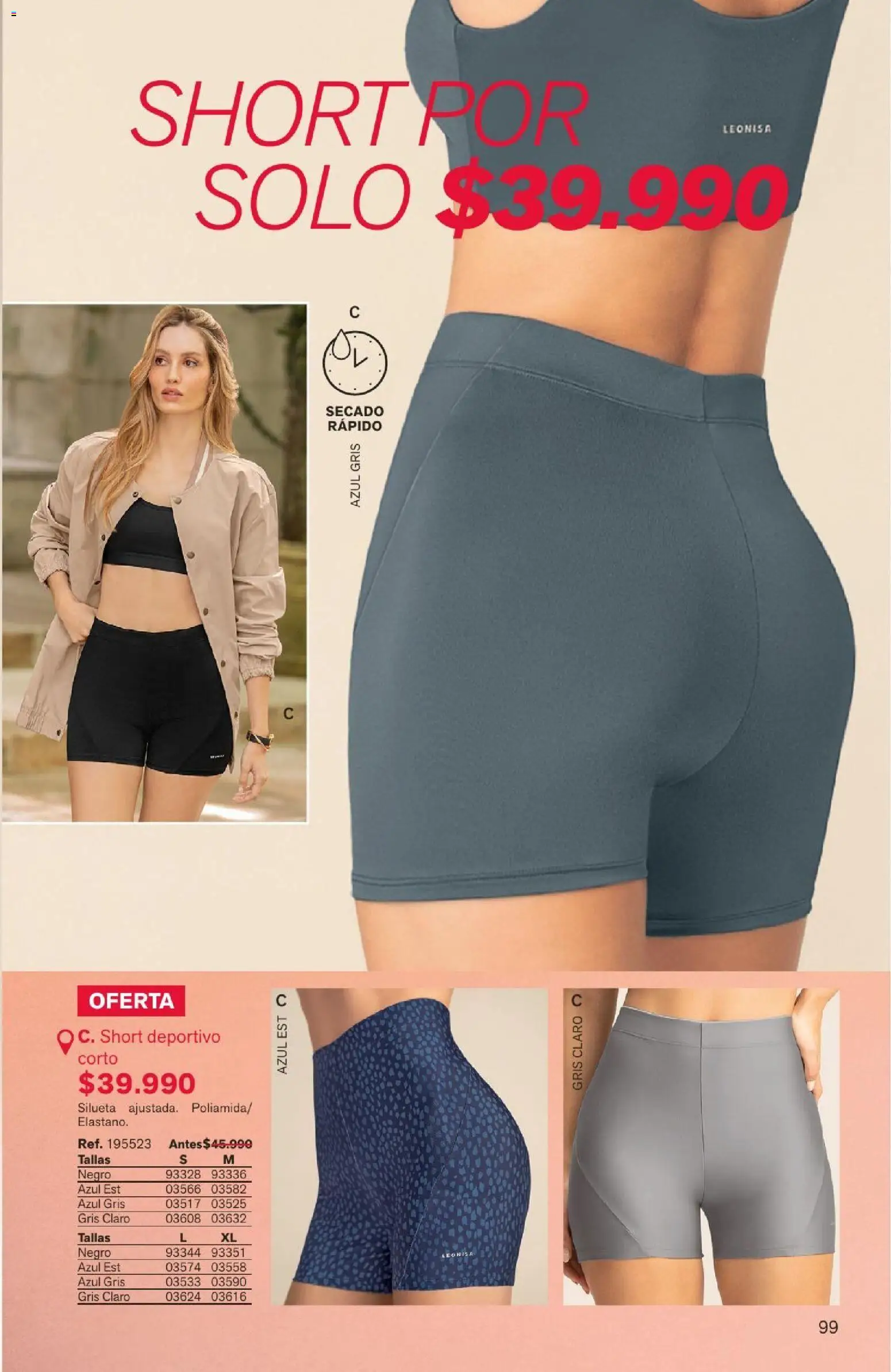 Leonisa revista - valida desde el 04/08/2026 | Página: 99 | Productos: Short