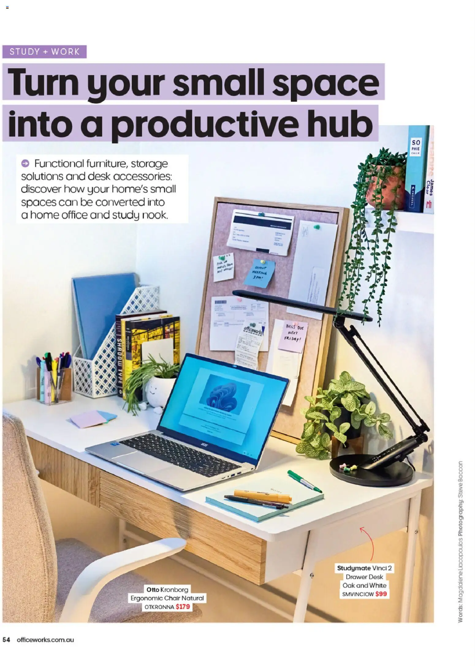 Officeworks catalogue - valid from 27/08/2026 | Page: 54 | Products: Chair, Desk, Drawer, Ergonomic