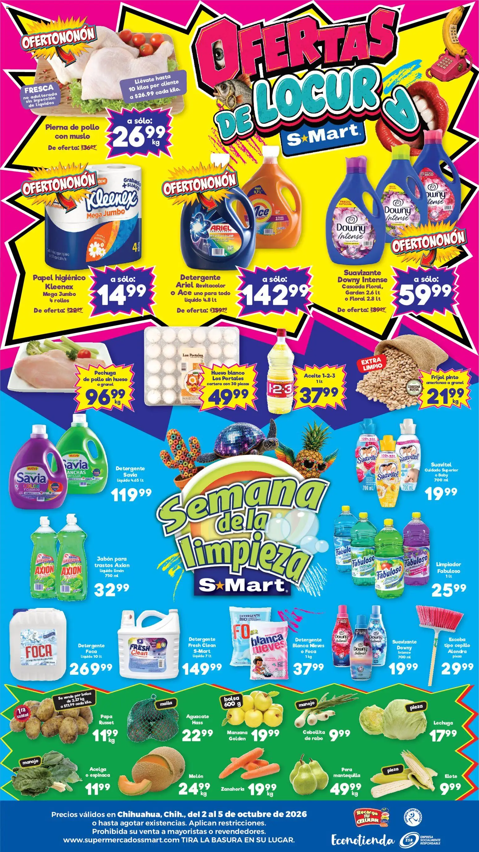 Nuevas ofertas de S-Mart válidas en toda la República Mexicana desde el 02/10/2026. ¡Encuentra las mejores ofertas en S-Mart folleto Ofertas de feria Chihuahua! | Página: 2