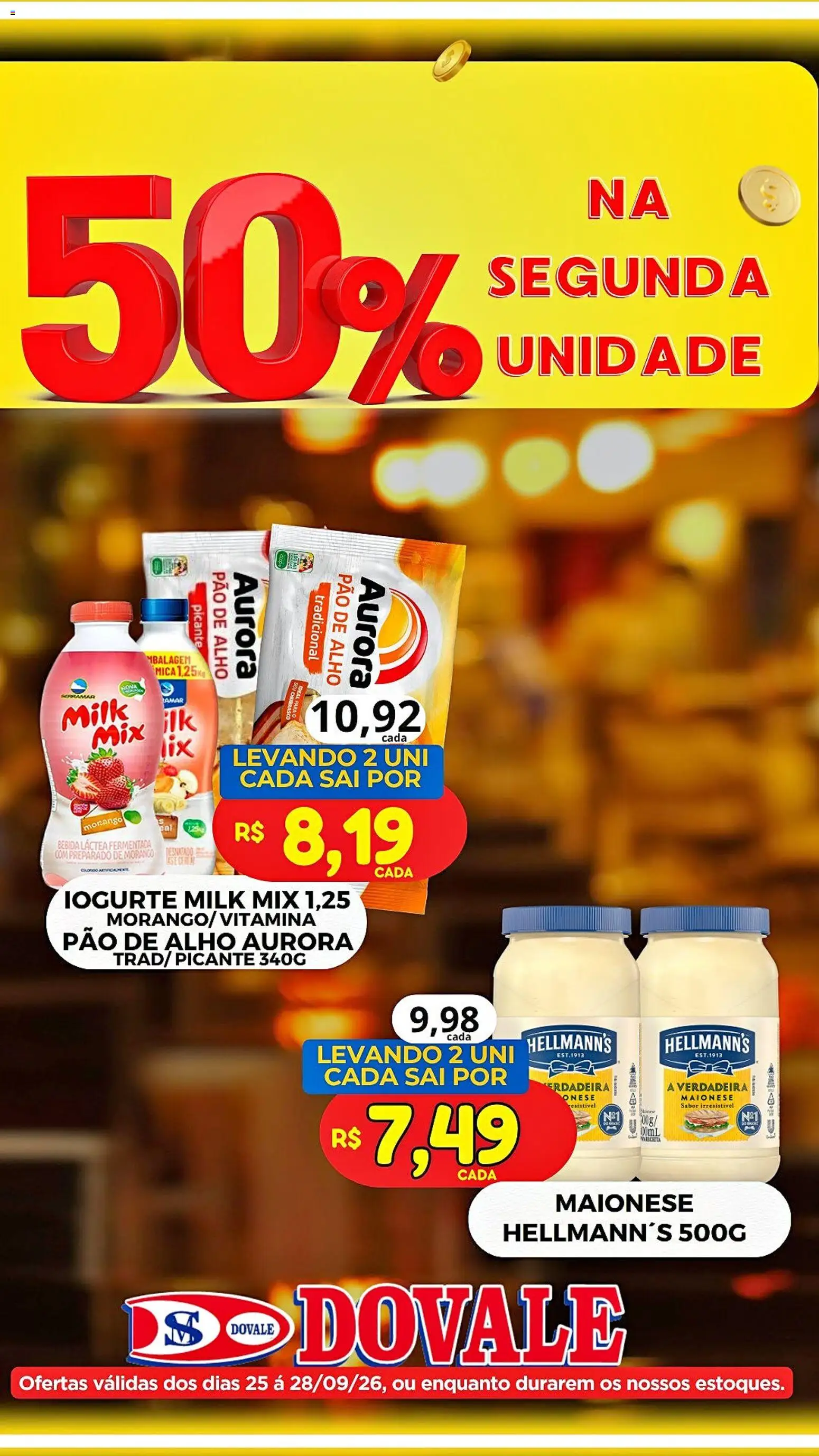 Dovale Folheto - válido de 25/09/2026 | Página: 3 | Produtos: Alho, Pao de alho, Iogurte, Maionese