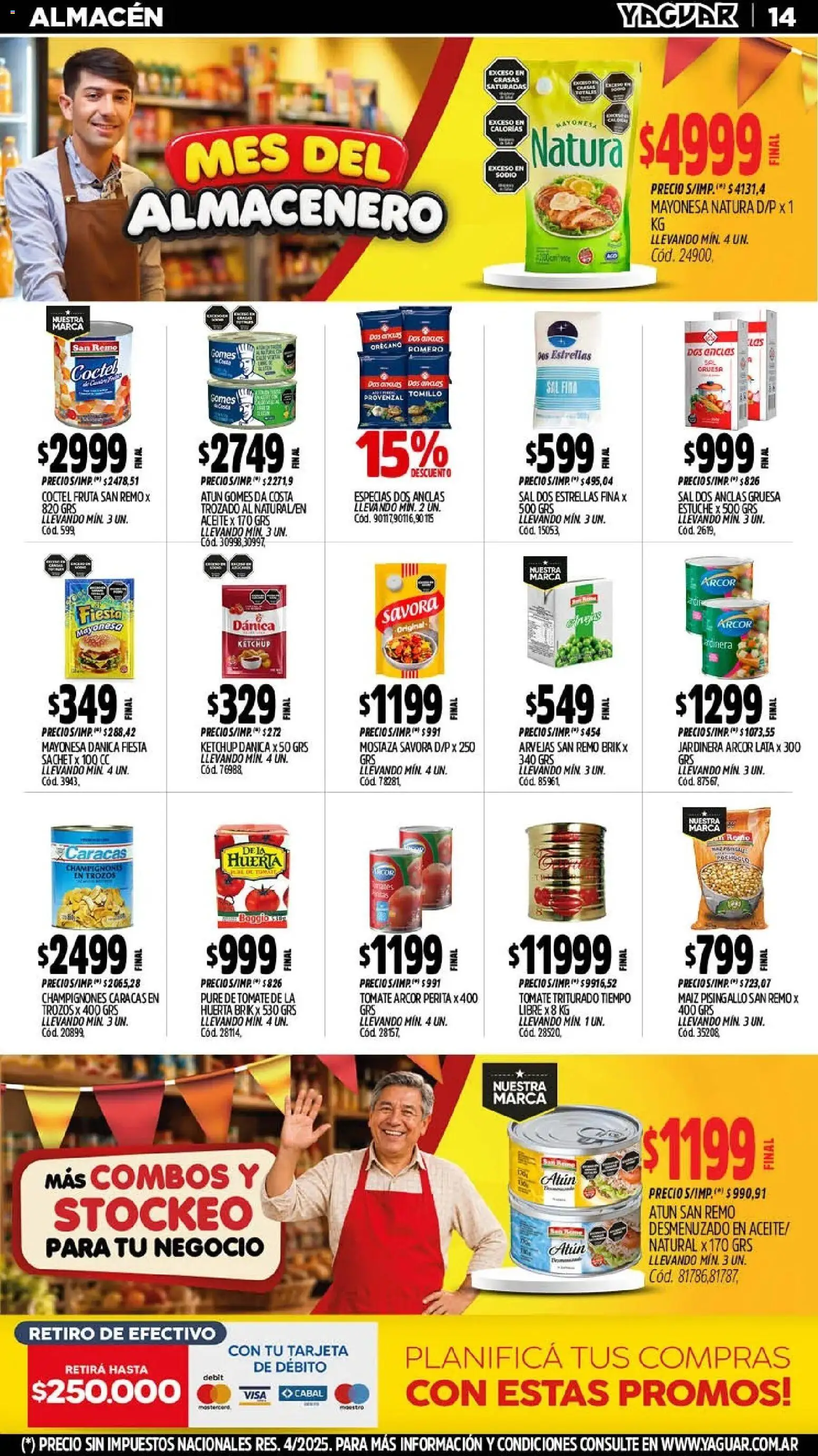 Yaguar - Oferta Semanal Misiones │ válido desde el 28/09/2026 | Página: 14 | Productos: Aceite, Arvejas, Atún, Pure de Tomate