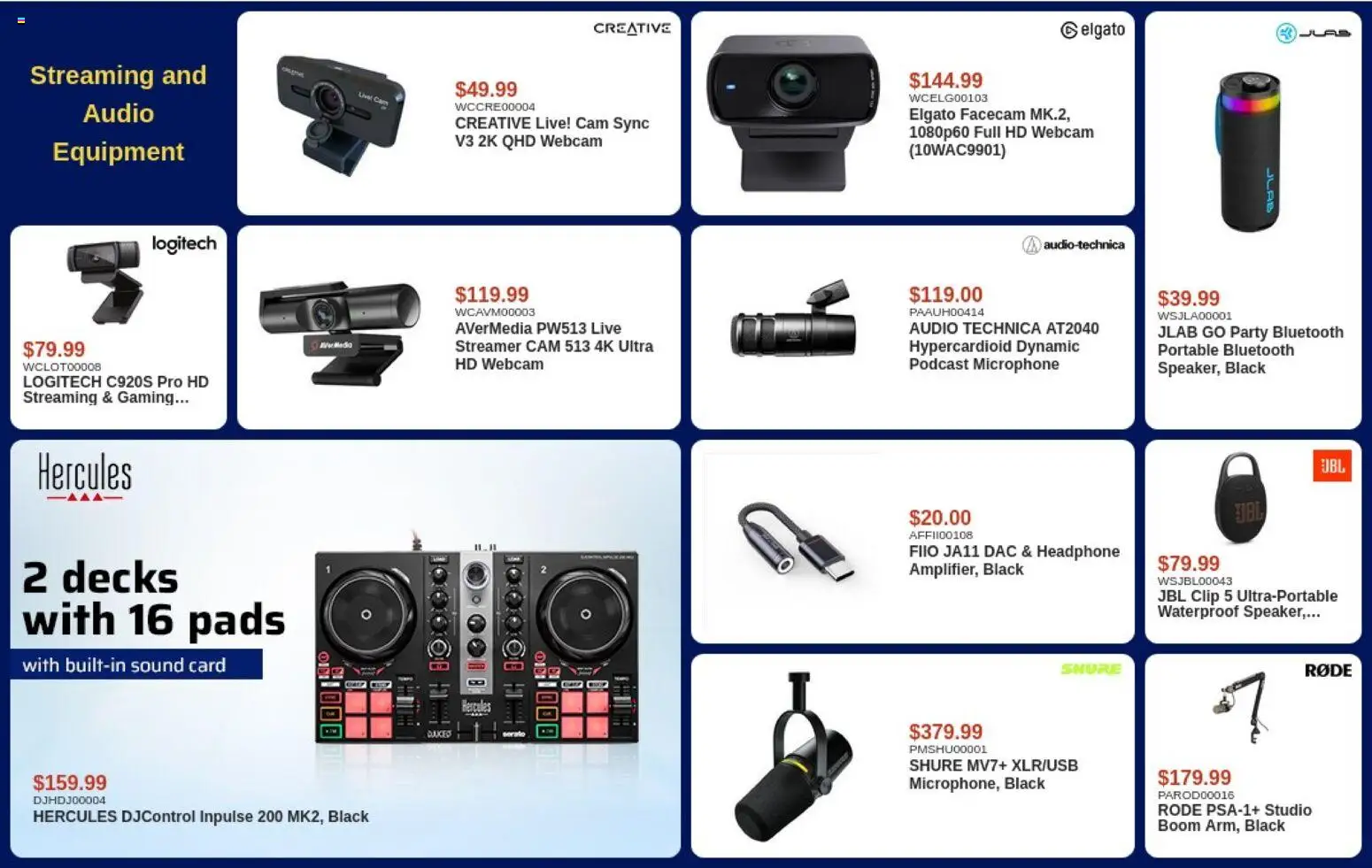 Canada Computers flyer valid from Aug 7, 2026 | Page: 10 | Products: Audio, Microphone, Speaker
