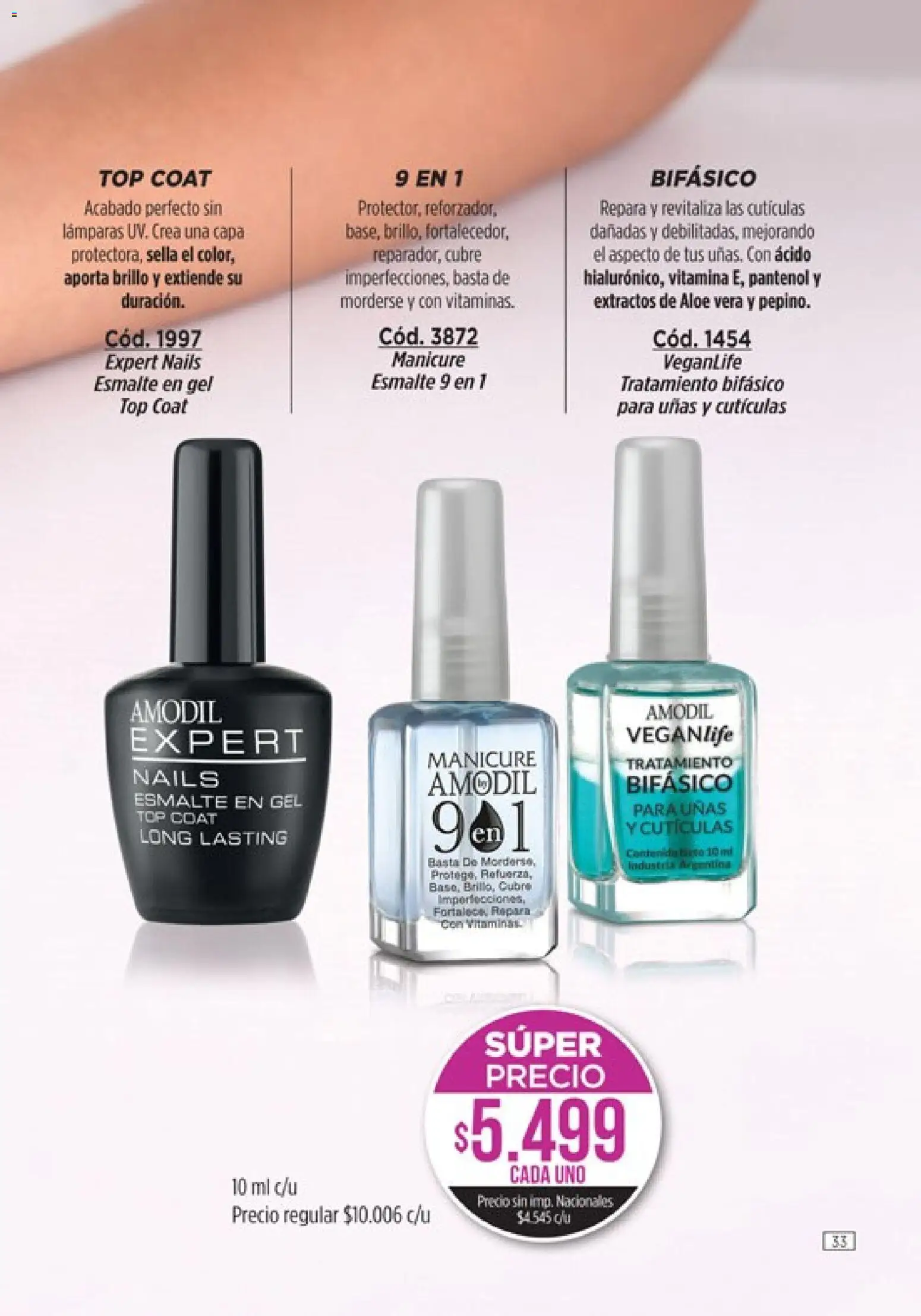 Catálogo Amodil Campaña 9 │ válido desde el 05.05.2026 | Página: 33 | Productos: Vitaminas, Top, Brillo