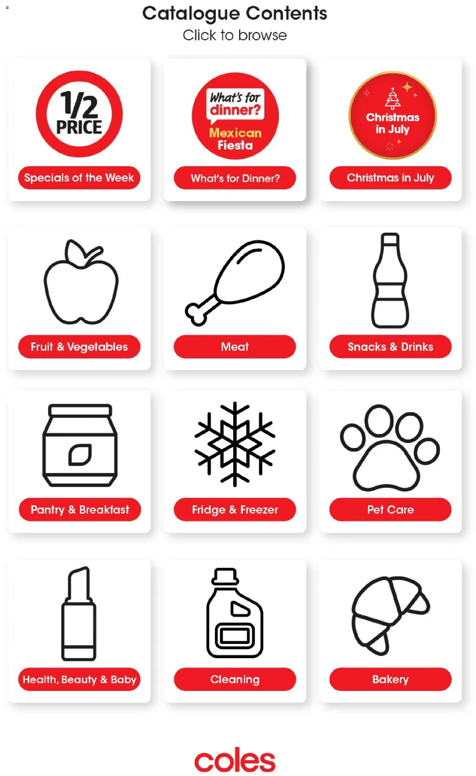 Coles catalogue - valid from 08/07/2026 | Page: 48 | Products: Vegetables, Fridge, Freezer, Bakery