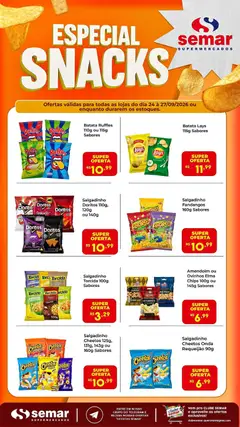 Semar Supermercado ofertas Snacks - Pré-Visualização do folheto da loja Semar Supermercado, válido de 24/09/2026