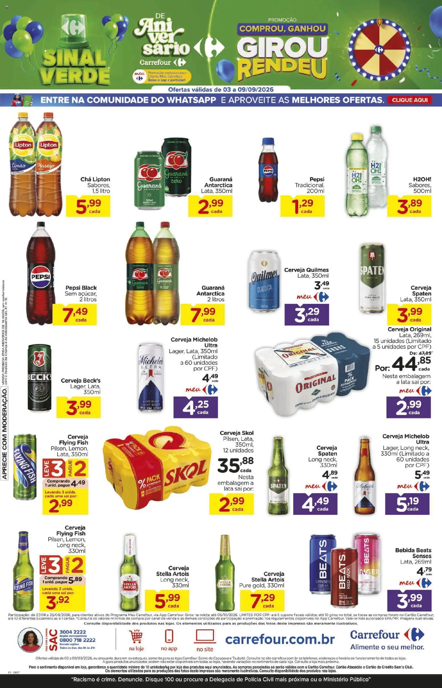 Carrefour Bairro Folheto - válido de 03/09/2026 | Página: 11 | Produtos: Frutas, Guaraná, Chá, Bebida