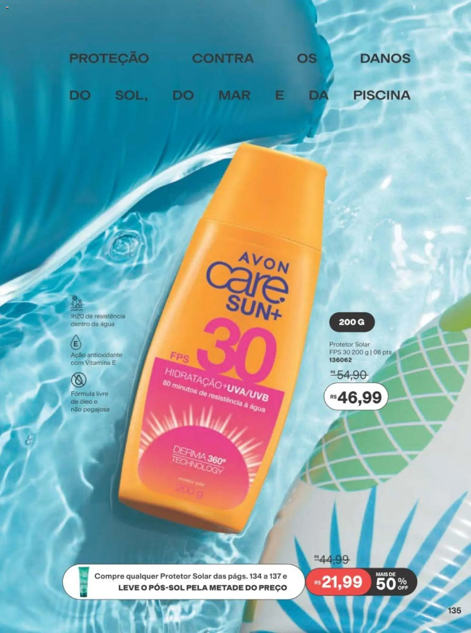Avon Folheto - válido de 22/06/2026 | Página: 136 | Produtos: Protetor solar, Óleo, Piscina