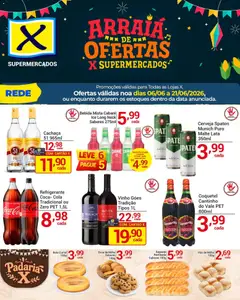 X Supermercados ofertas Arraiá - Pré-Visualização do folheto da loja X Supermercados, válido de 06.06.2026
