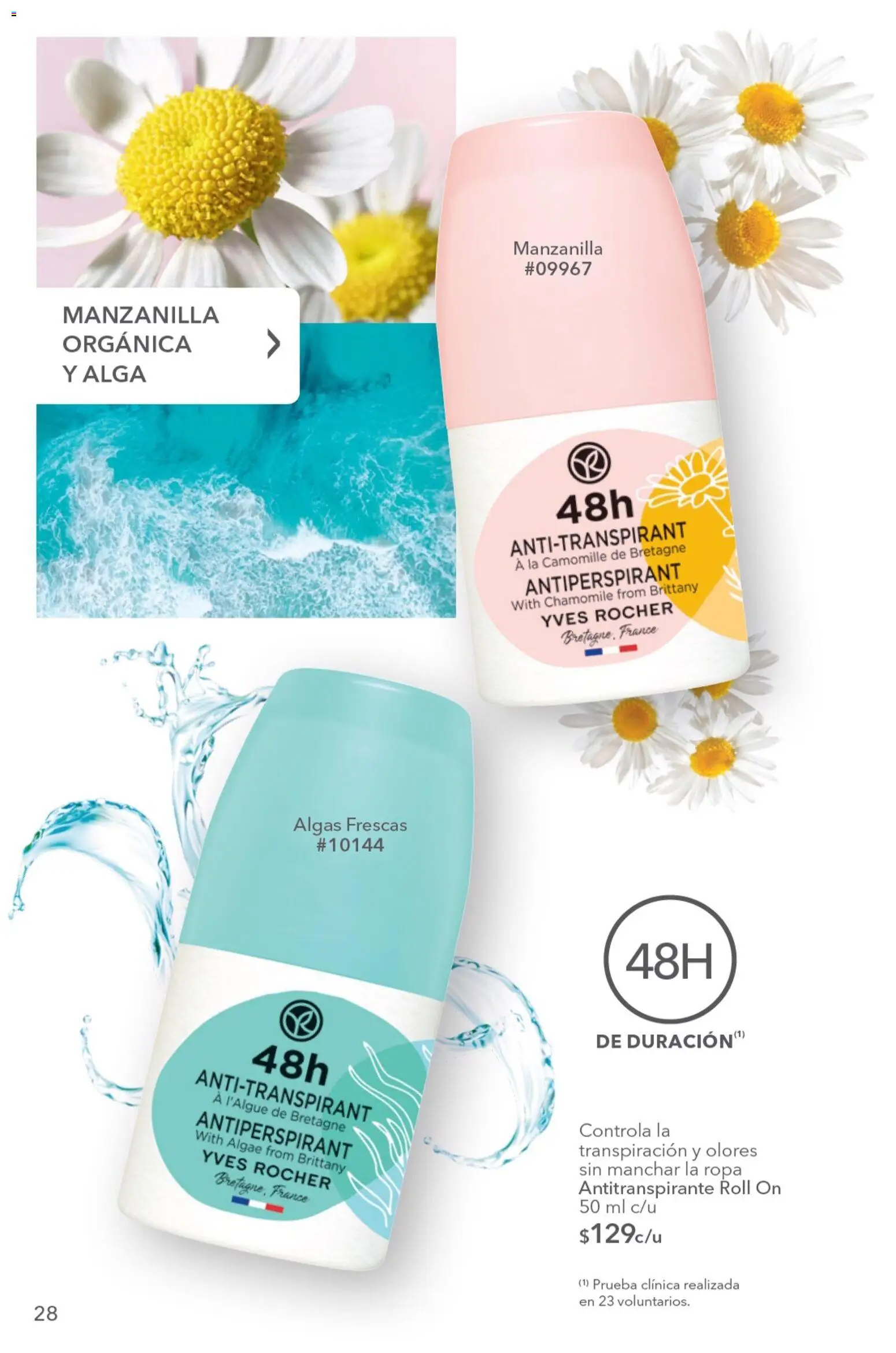 Nuevas ofertas de Yves Rocher válidas en toda la República Mexicana desde el 04/08/2026. ¡Encuentra las mejores ofertas en Yves Rocher campaña 11 2026! | Página: 30 | Productos: Antitranspirante, Ropa