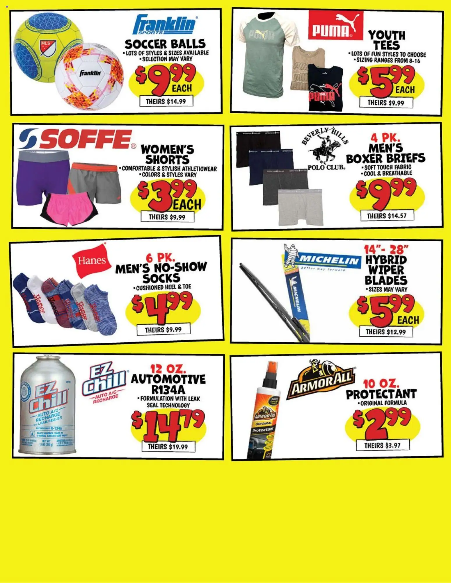 Ollie's Weekly Ad - valid from 08/18/2026 | Page: 4 | Products: Shorts, Socks, Wiper, Briefs