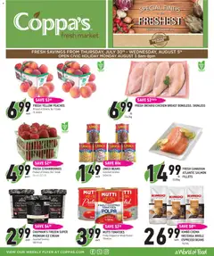 Preview of Coppas Fresh Market weekly flyer / circulaire from shop Coppas Fresh Market valid from Jul 30, 2026
