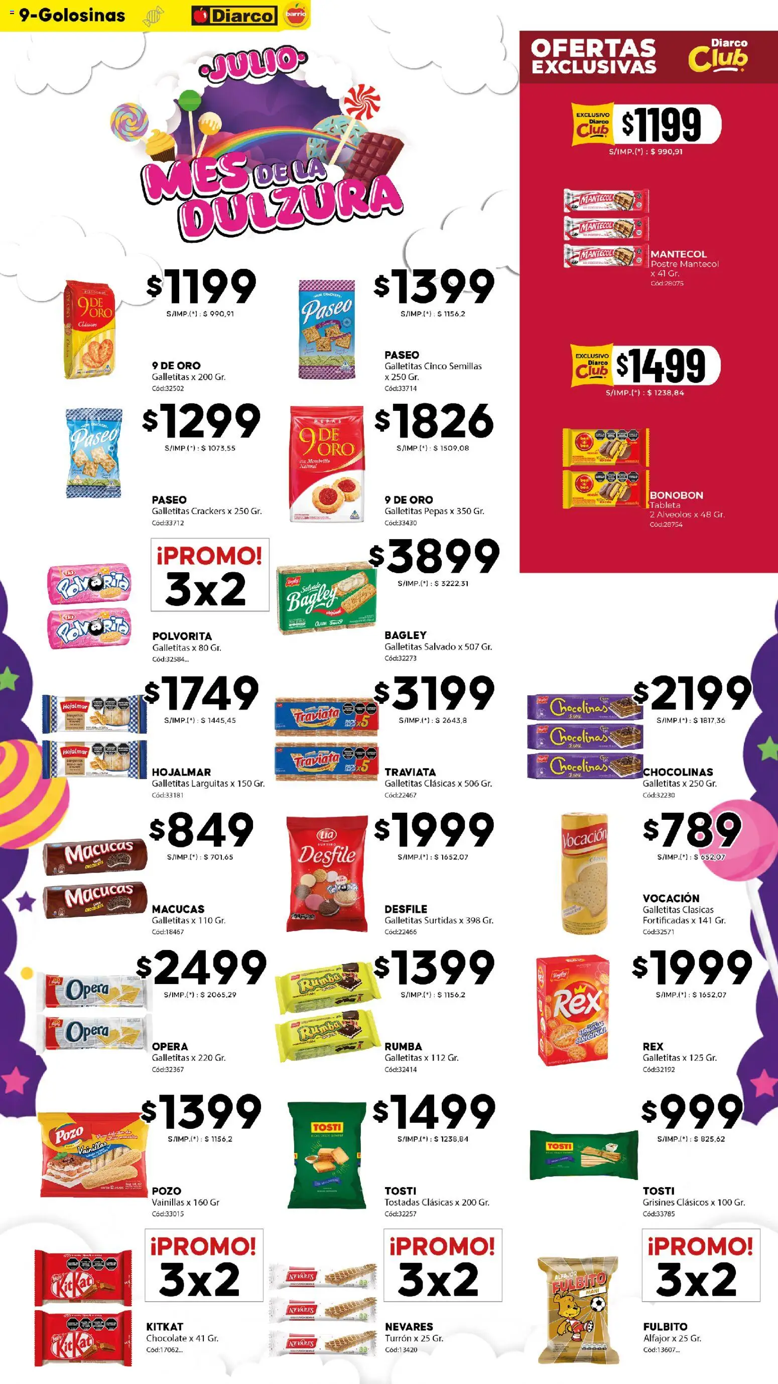 Diarco - Ofertas Diarco Barrio │ válido desde el 29/06/2026 | Página: 9 | Productos: Semillas, Chocolate, Alfajor, Turrón