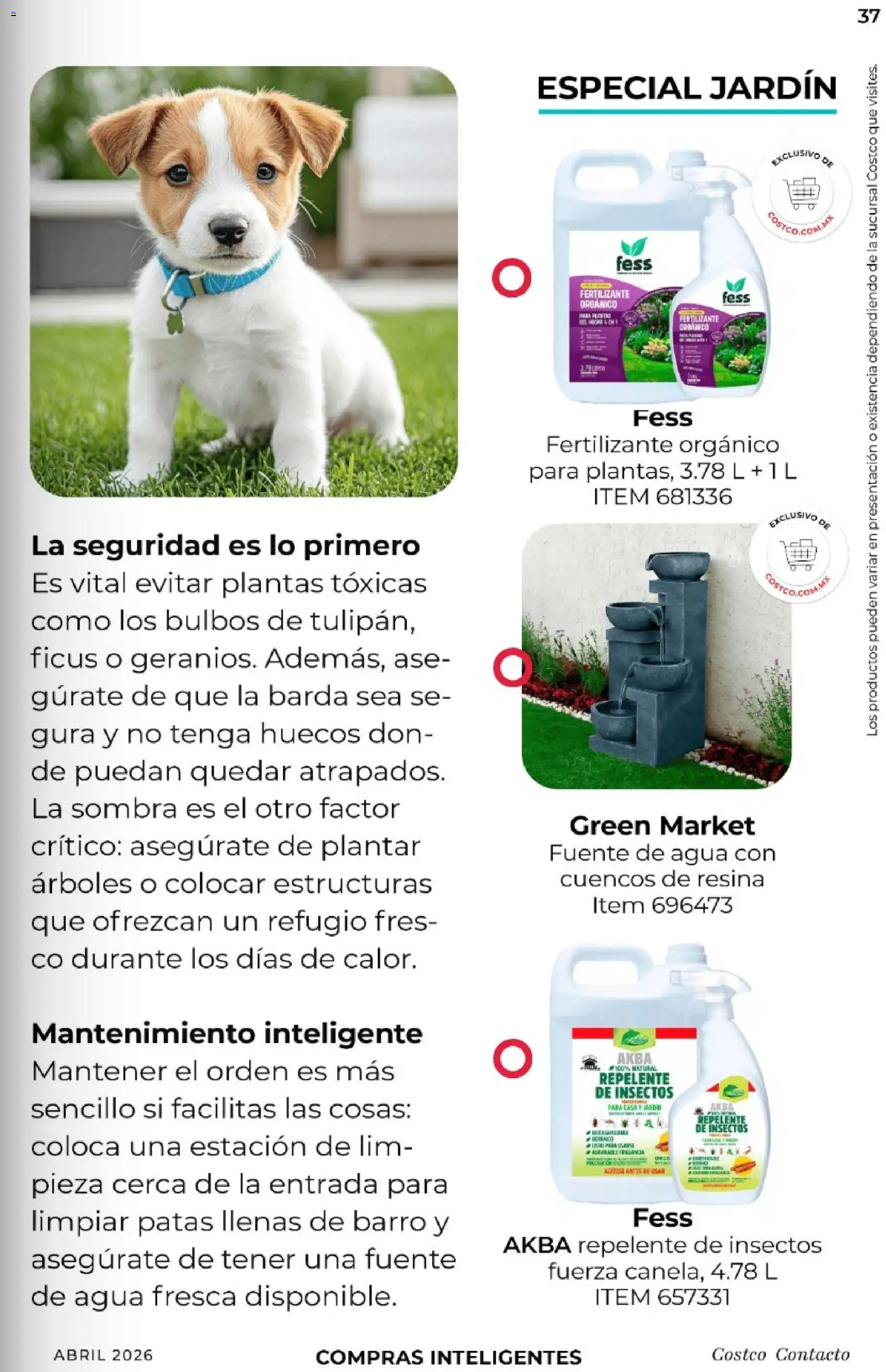 Nuevas ofertas de Costco válidas en toda la República Mexicana desde el 01.04.2026. ¡Encuentra las mejores ofertas en Costco Revista Abril 2026! | Página: 37 | Productos: Agua, Sombra, Repelente, Fragancia