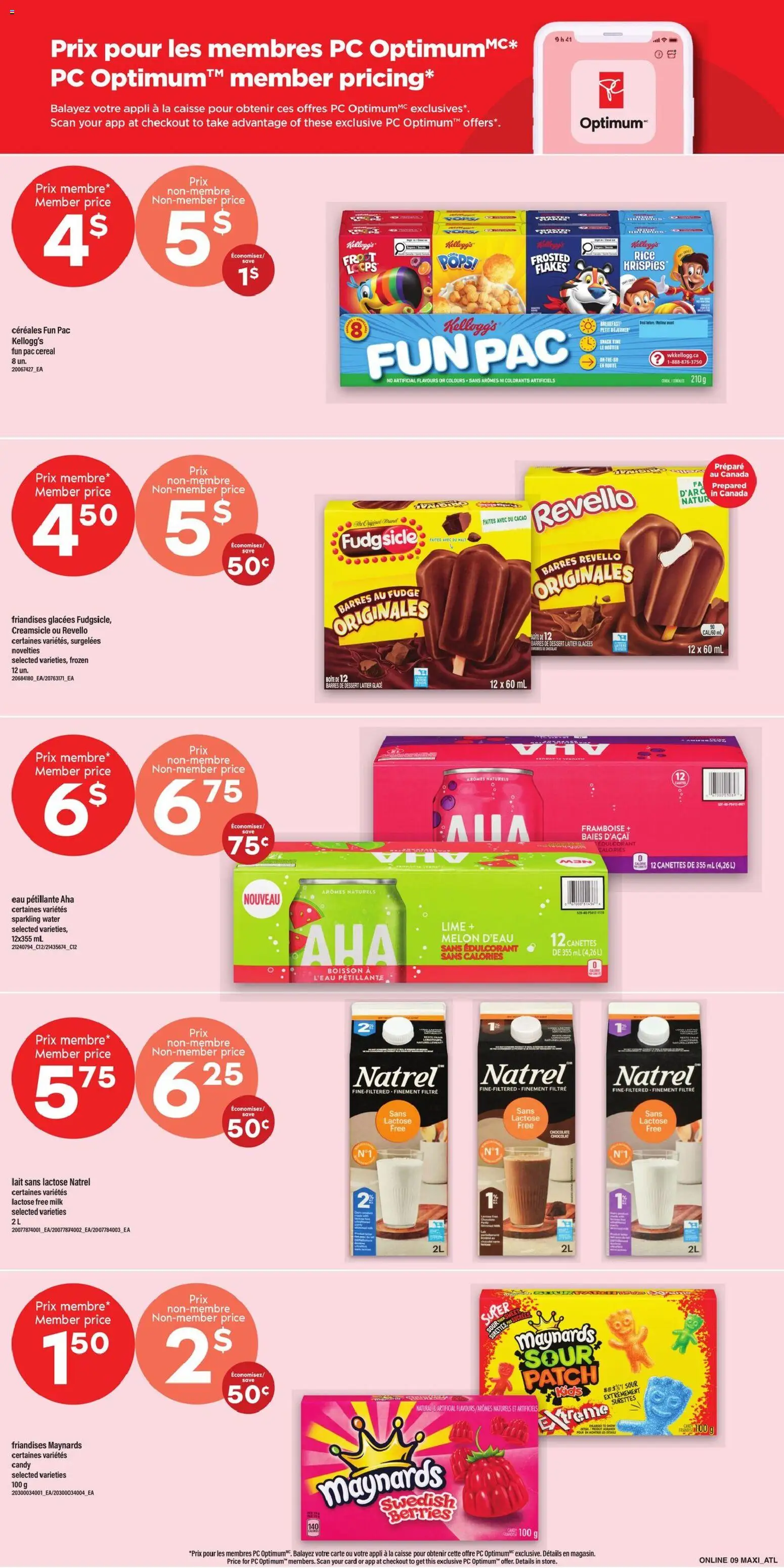 Maxi flyer valid from Jul 16, 2026 | Page: 12 | Products: Phone, Dessert, Milk, Chocolate