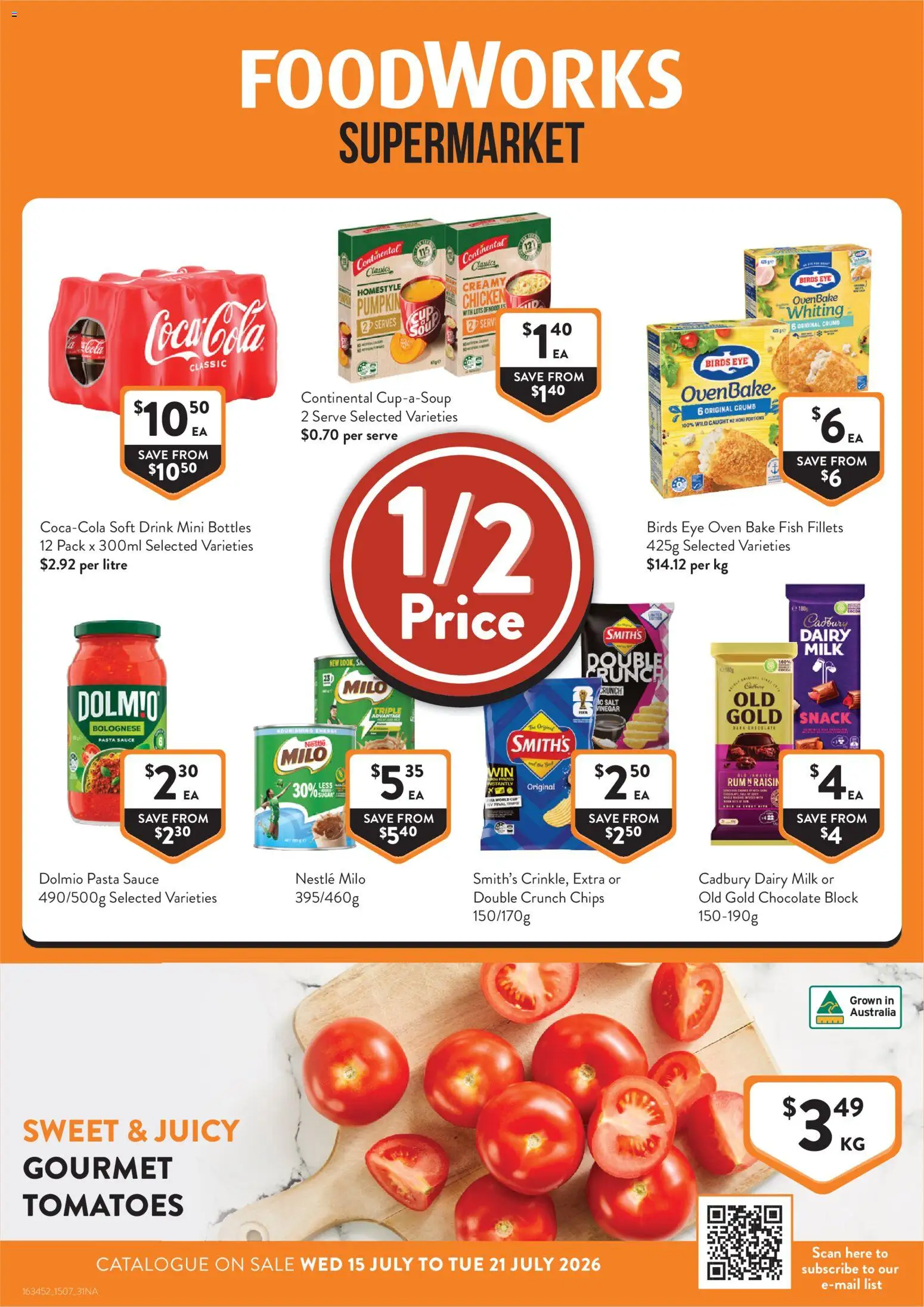 Foodworks catalogue - valid from 15/07/2026 | Page: 1 | Products: Chocolate, Sauce, Pumpkin, Oven